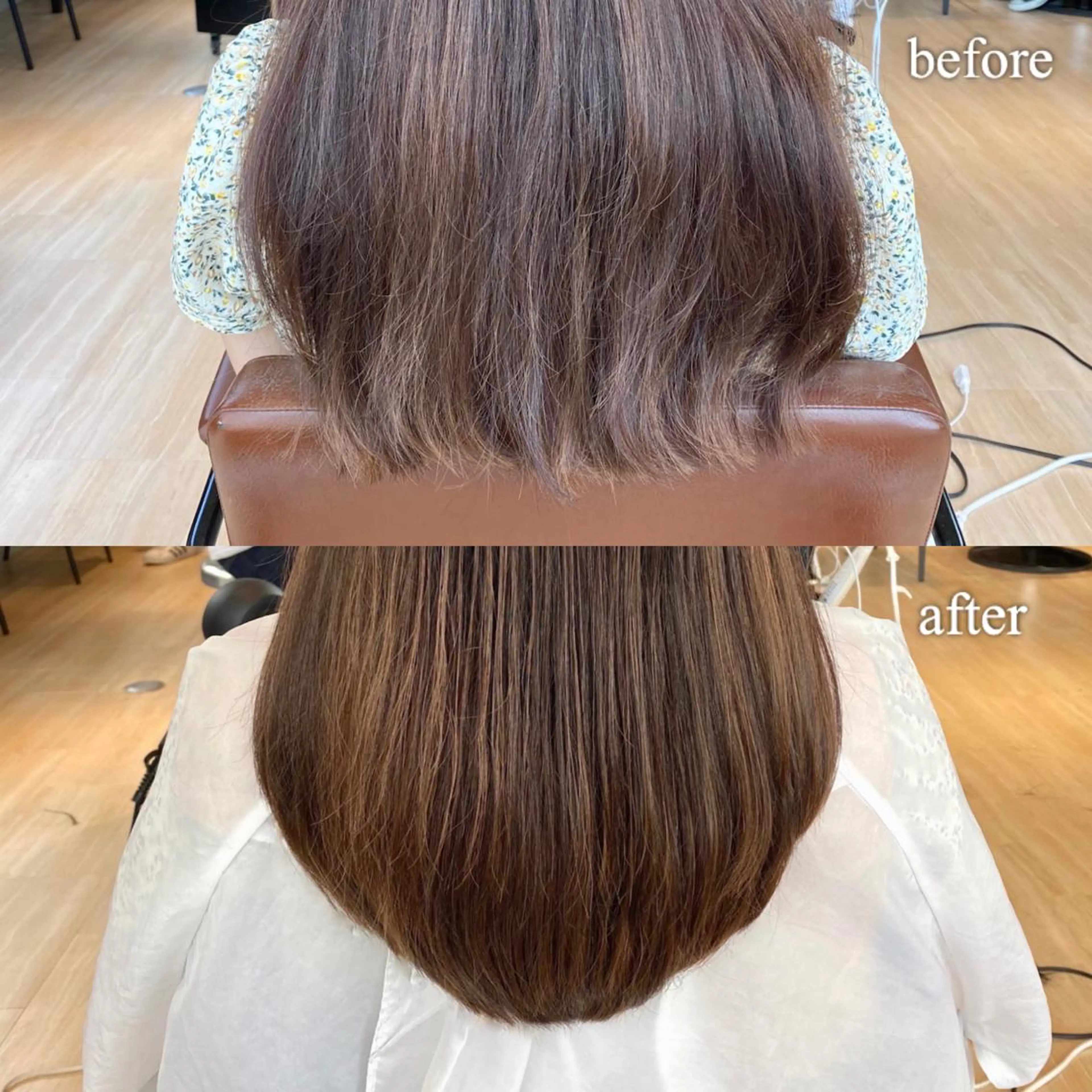 ミディアム カラー レイヤー/顔周り /透明感🩶高橋大のヘアスタイル