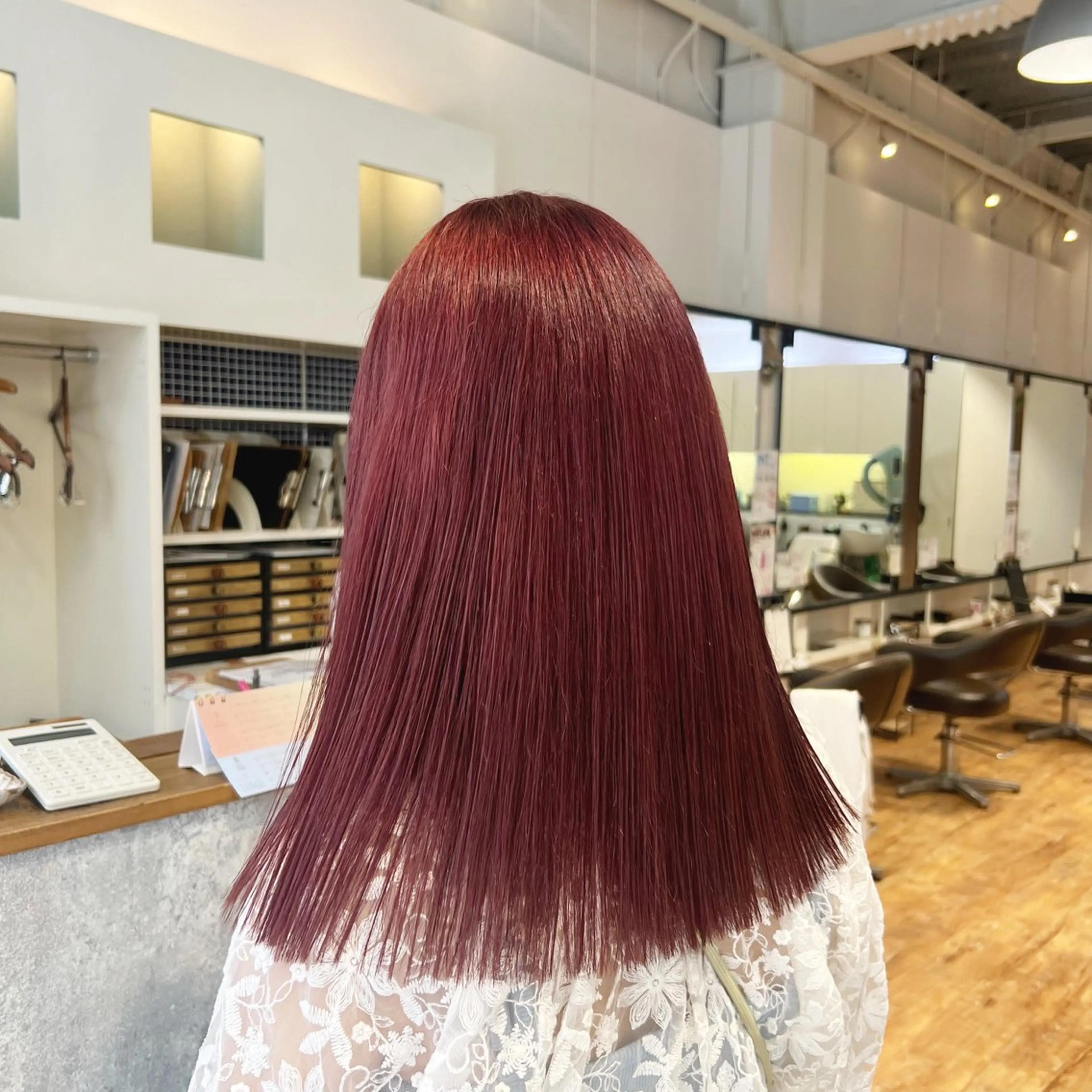 ロング カラー レッドカラー ロング ヘアカラー インナーカラー♡ Nanakoのヘアスタイル