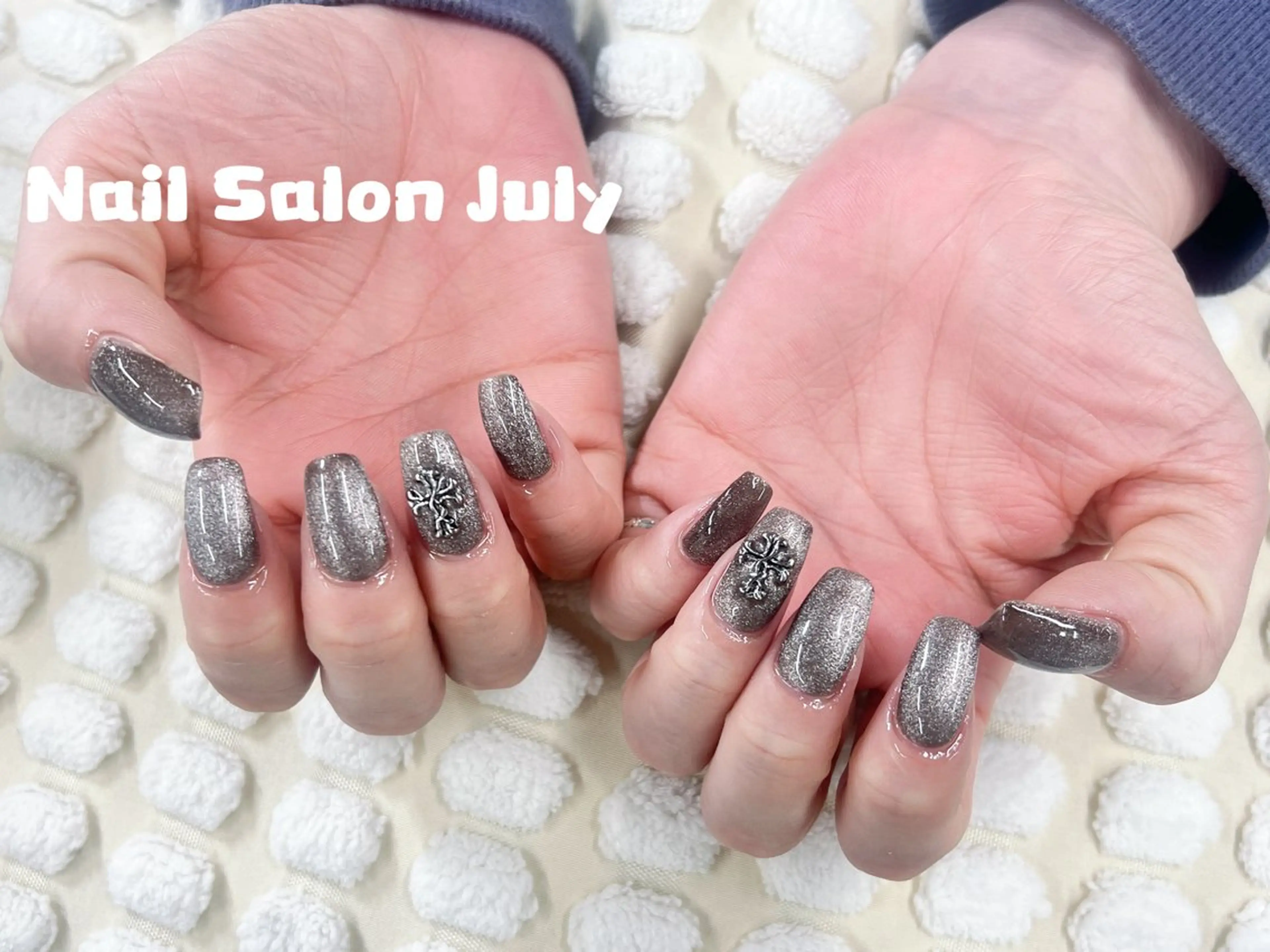 ネイル アートネイル オーロラネイル ジェルネイル ガーリー キラキラネイル ハンドネイル July モモのネイルデザイン