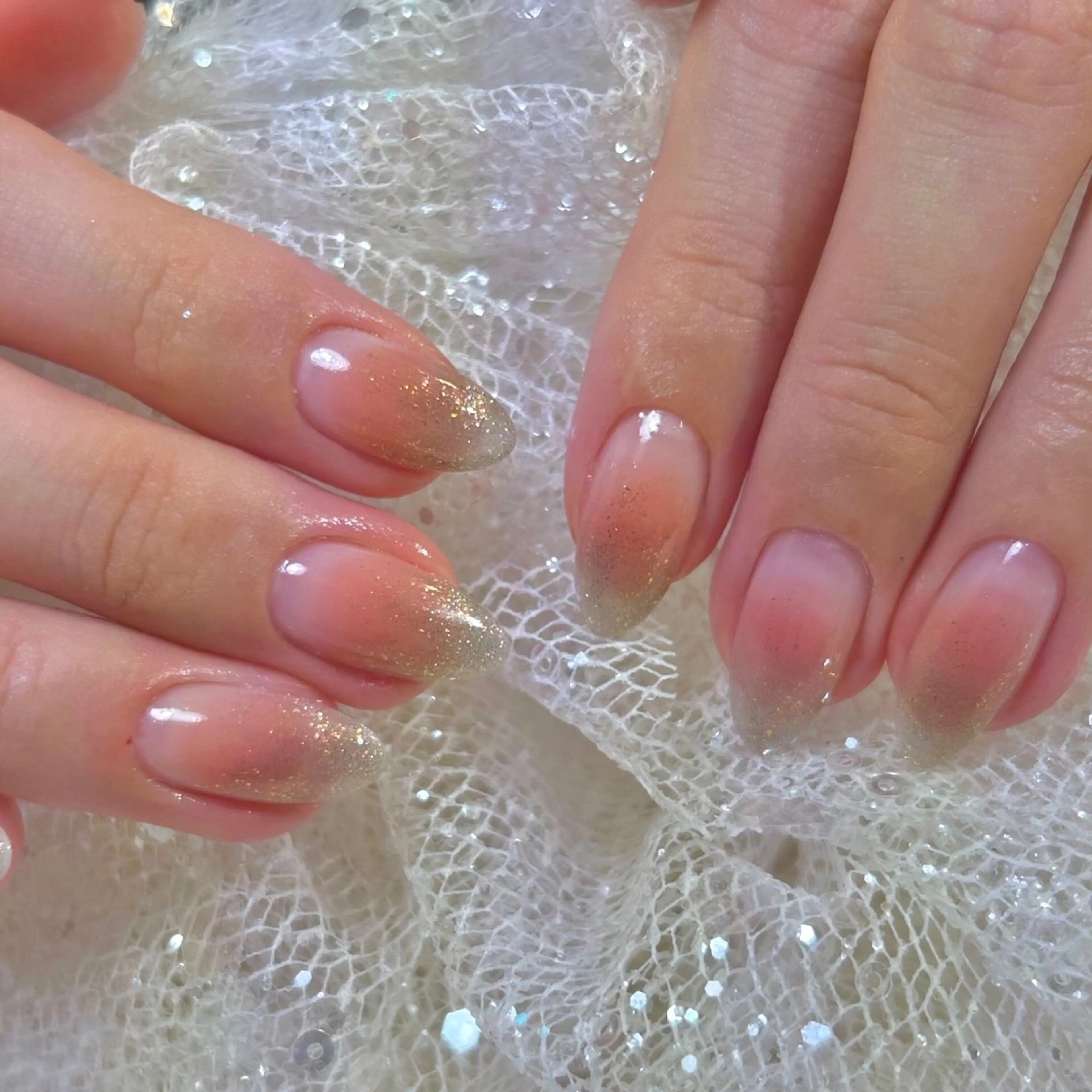 ネイル ハンドネイル ハンドケア リボン、ガーリー パーツ放題専門店のネイルデザイン