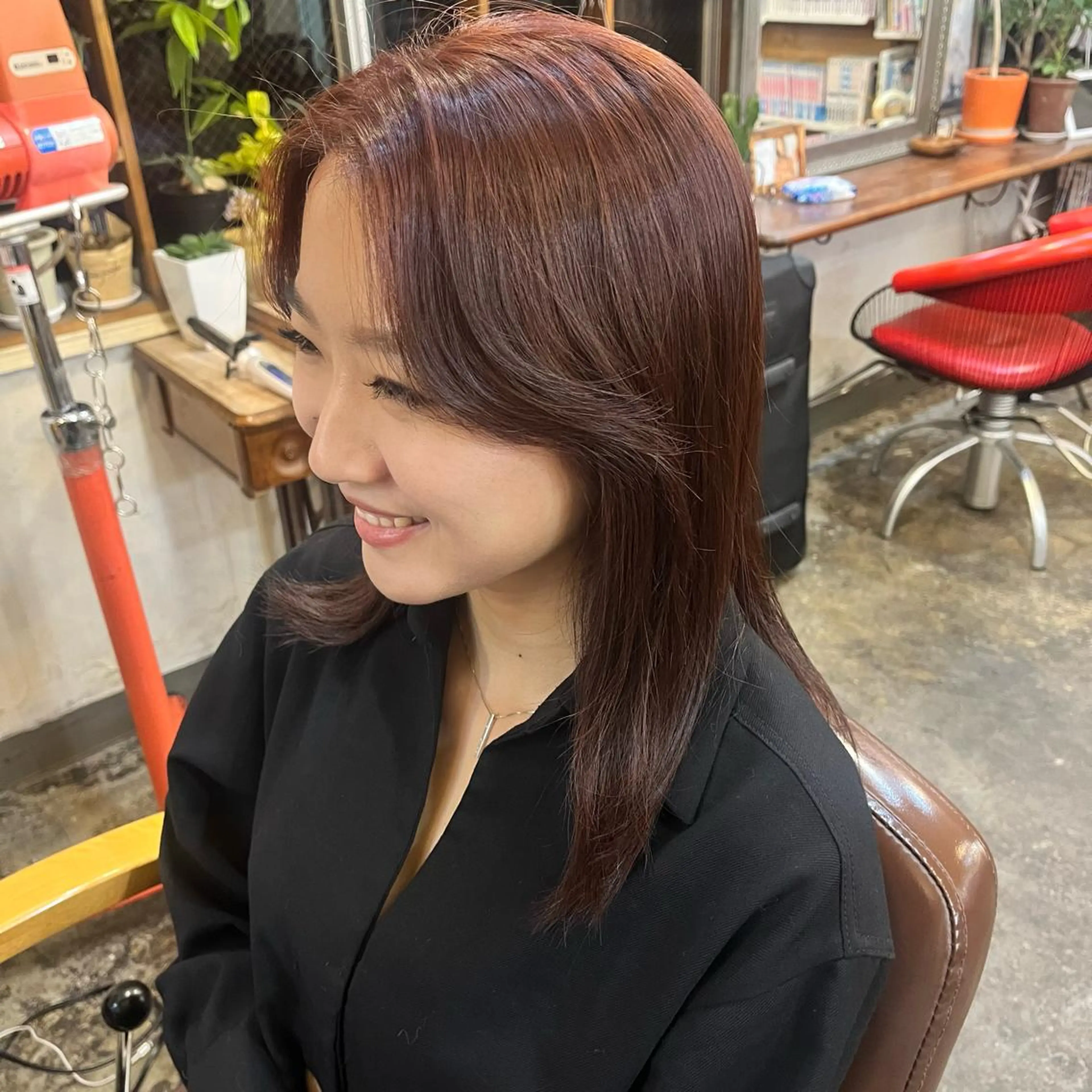 ミディアム ピンクブラウン HAIR　& MAKE orange所属・mary'sメリー /ニュアンスカラーのヘアスタイル