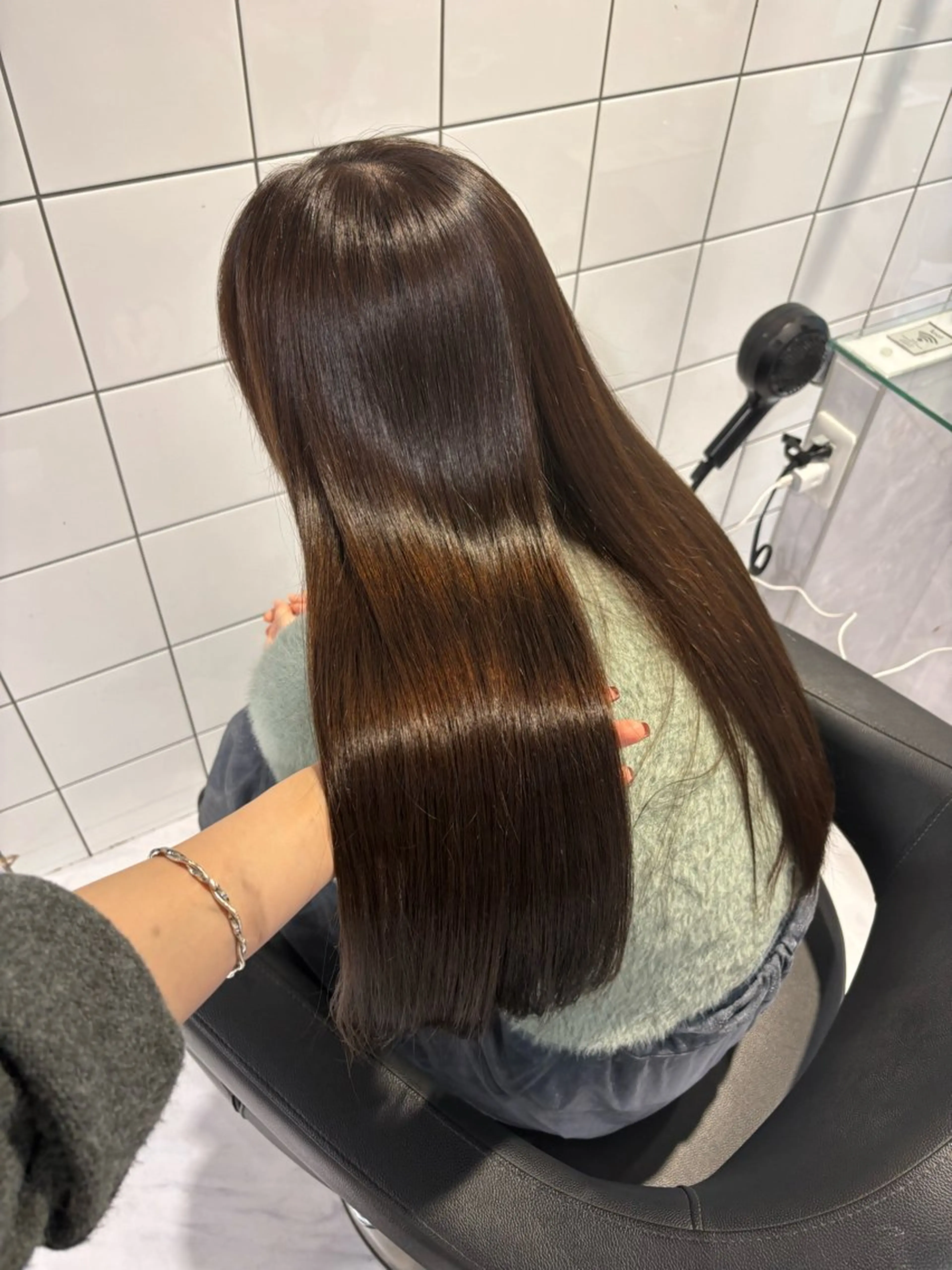 ロング カラー ブラウンカラー オリーブブラウン 髪質改善 表参道♡暗髪^ྀི 艶カラー♡アユミのヘアスタイル