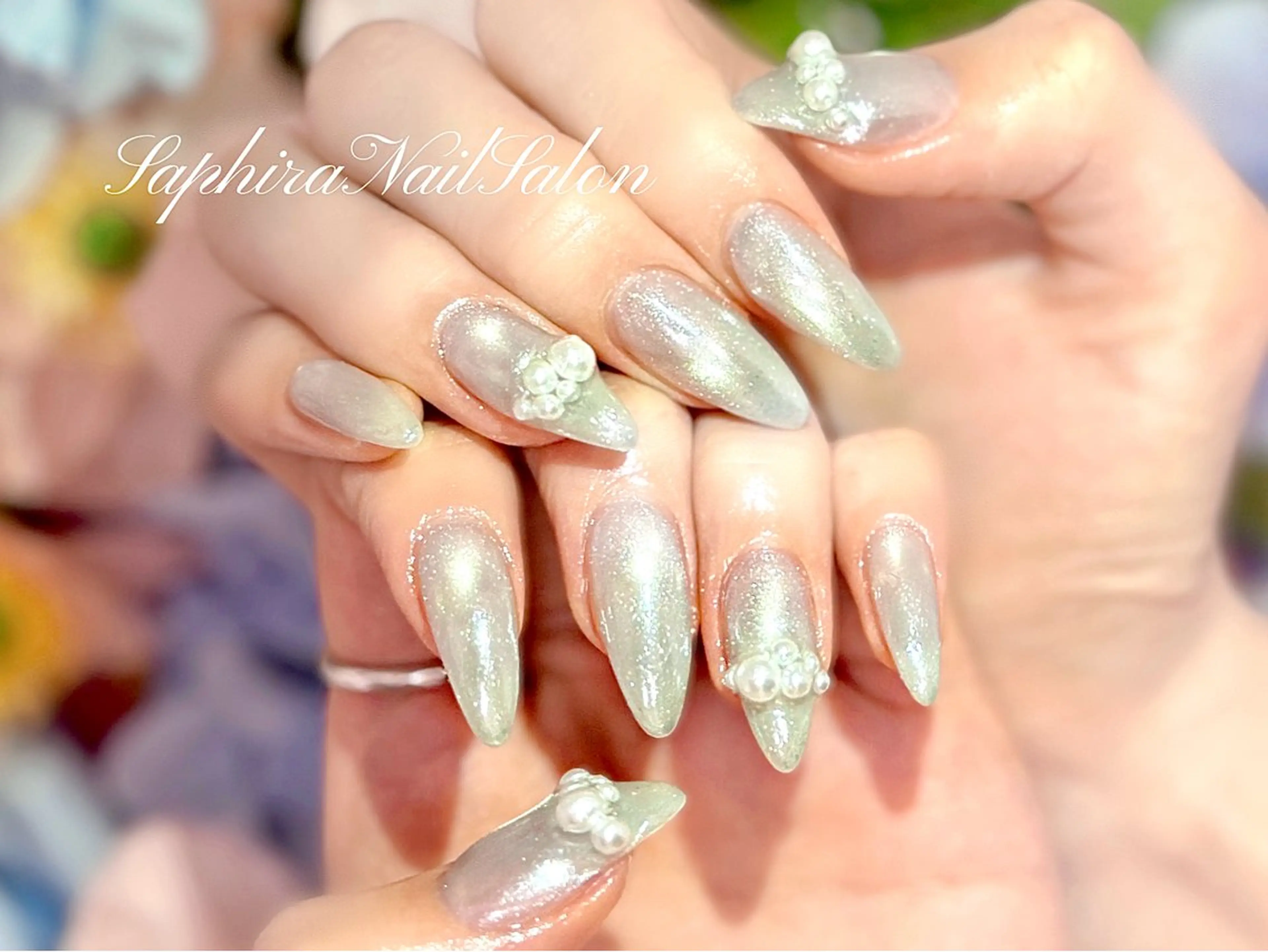 カラー ハンドネイル Saphiraネイル サロン錦糸町のネイルデザイン
