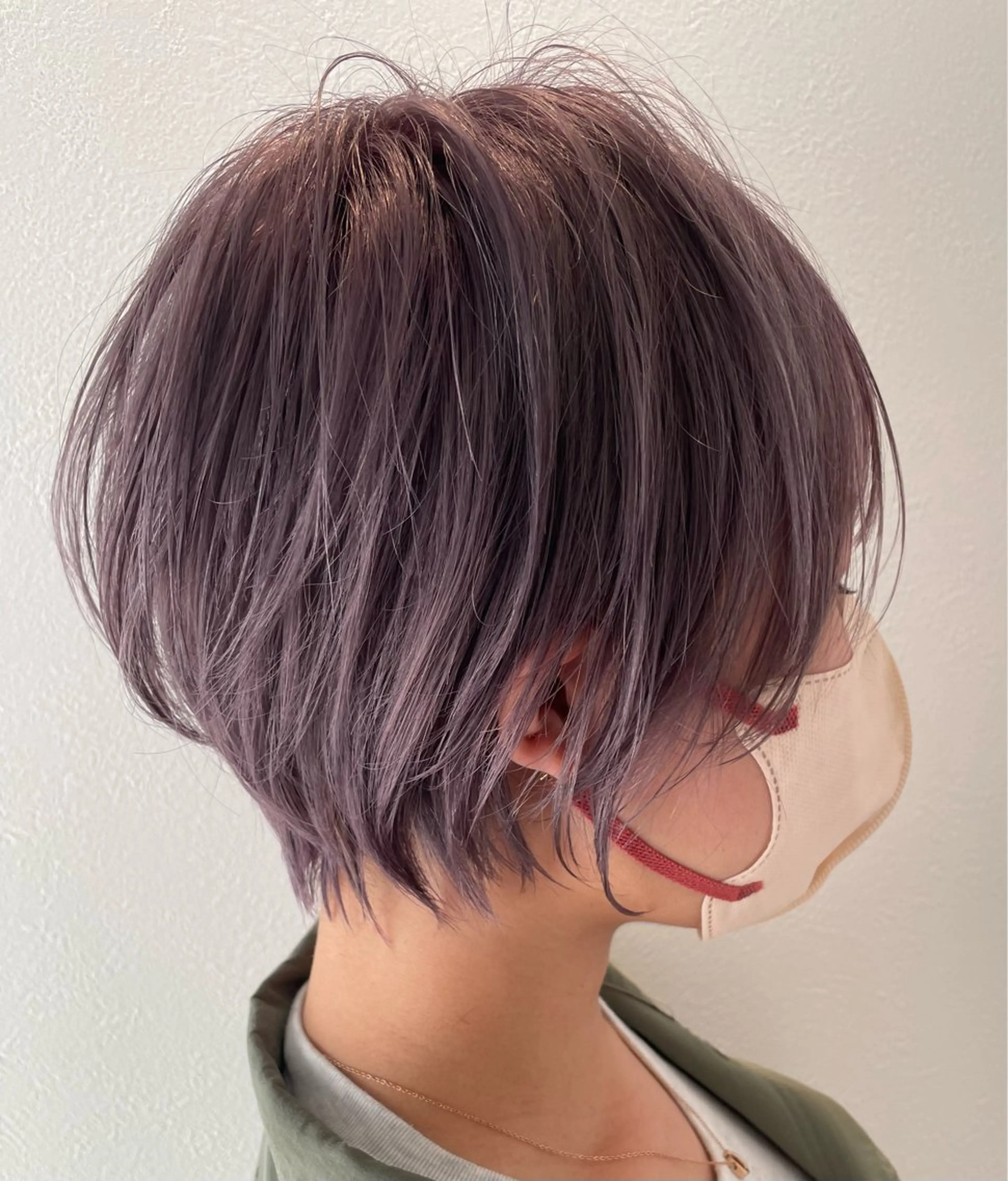 ショート カラー ブリーチ ラベンダーカラー パープルカラー Le un所属・Leun（ルアン） 奥村綾菜のヘアスタイル