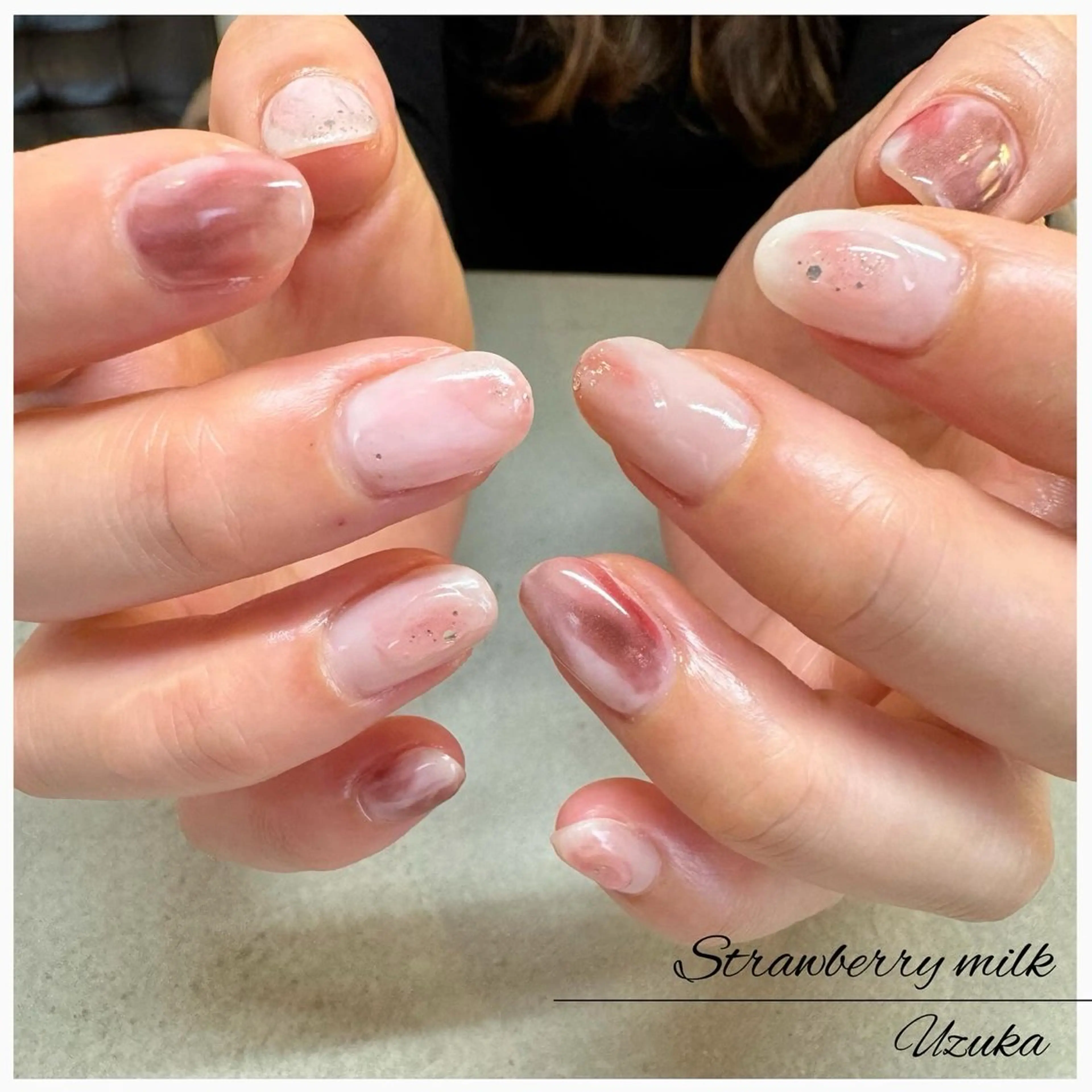 ネイル ニュアンスネイル 春ネイル 【 enn 】 Uzuka Yukaのネイルデザイン