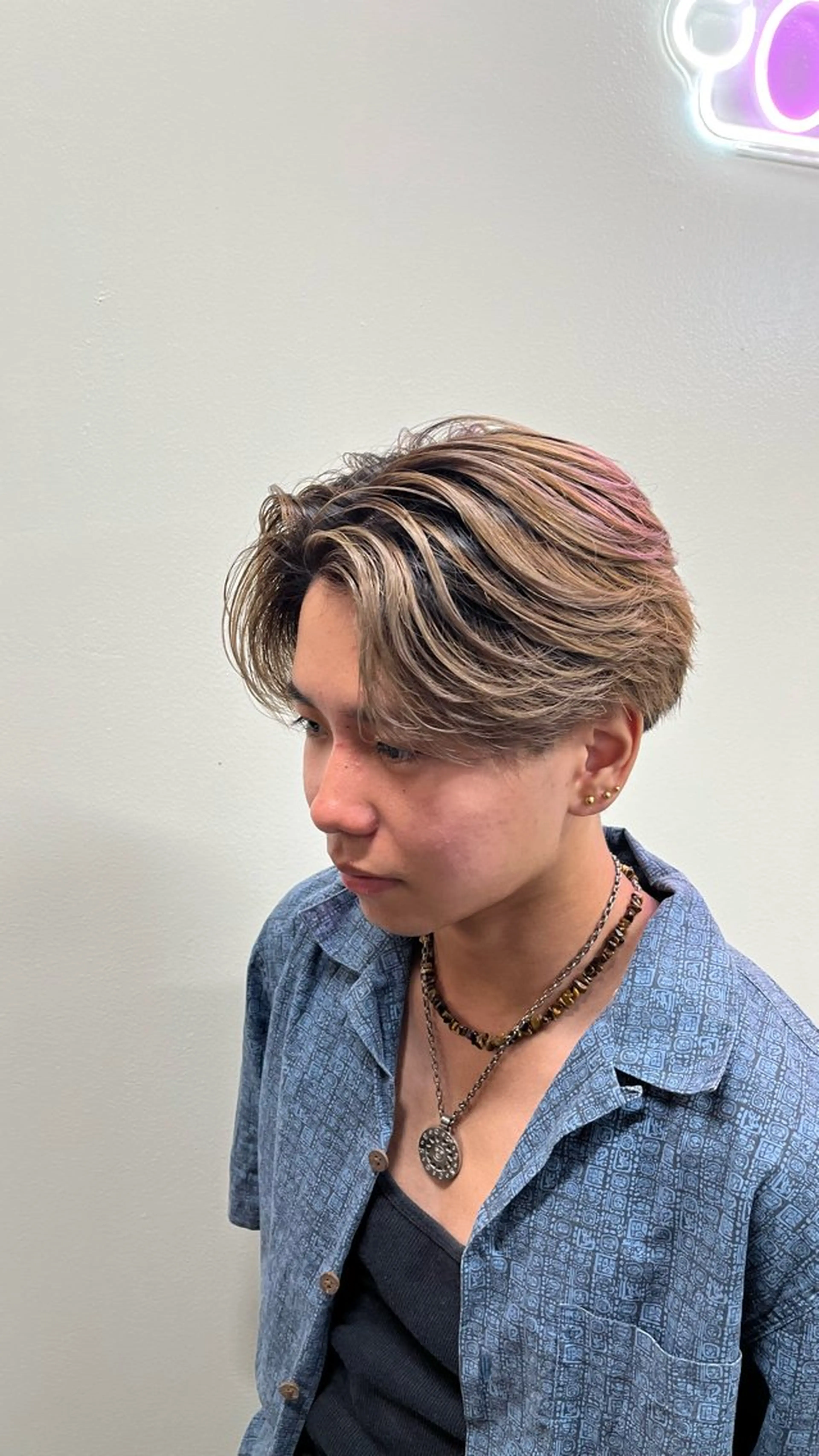 【🦄12/30まで限定🦄】メンズカット+バレイヤージュ+トリートメント#シャドウルーツ#ハイライト#メッシュの写真