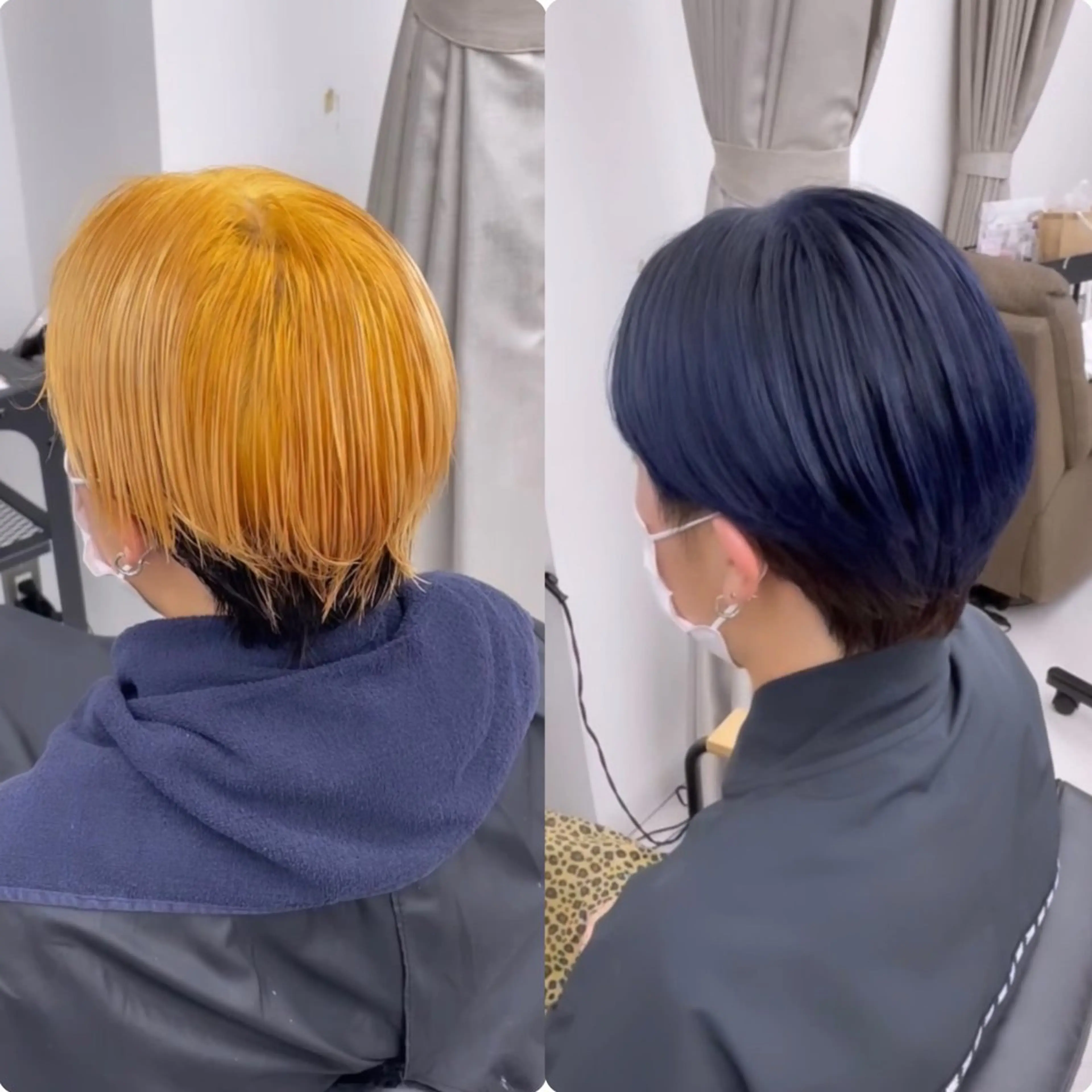 セミロング カラー パーマ ヘアアレンジ メンズ ブルーカラー トリートメント mona/ ストレートスタイル✨のヘアスタイル