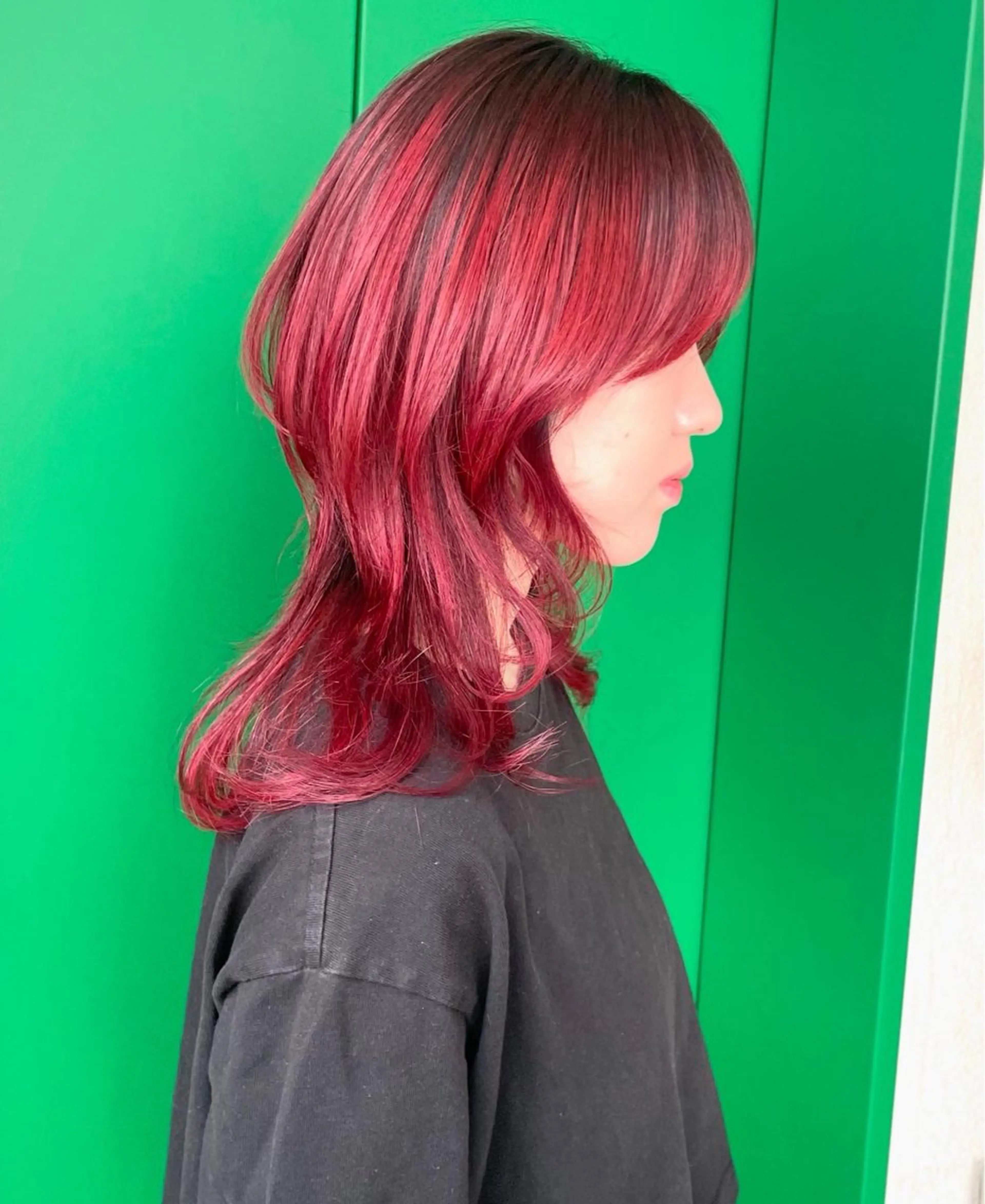 ミディアム カラー ヘアアレンジ ブリーチ ケアブリーチ トリートメント ヘアカラー トリートメント ヘアセット 艶髪 🦋CON🦋のヘアスタイル