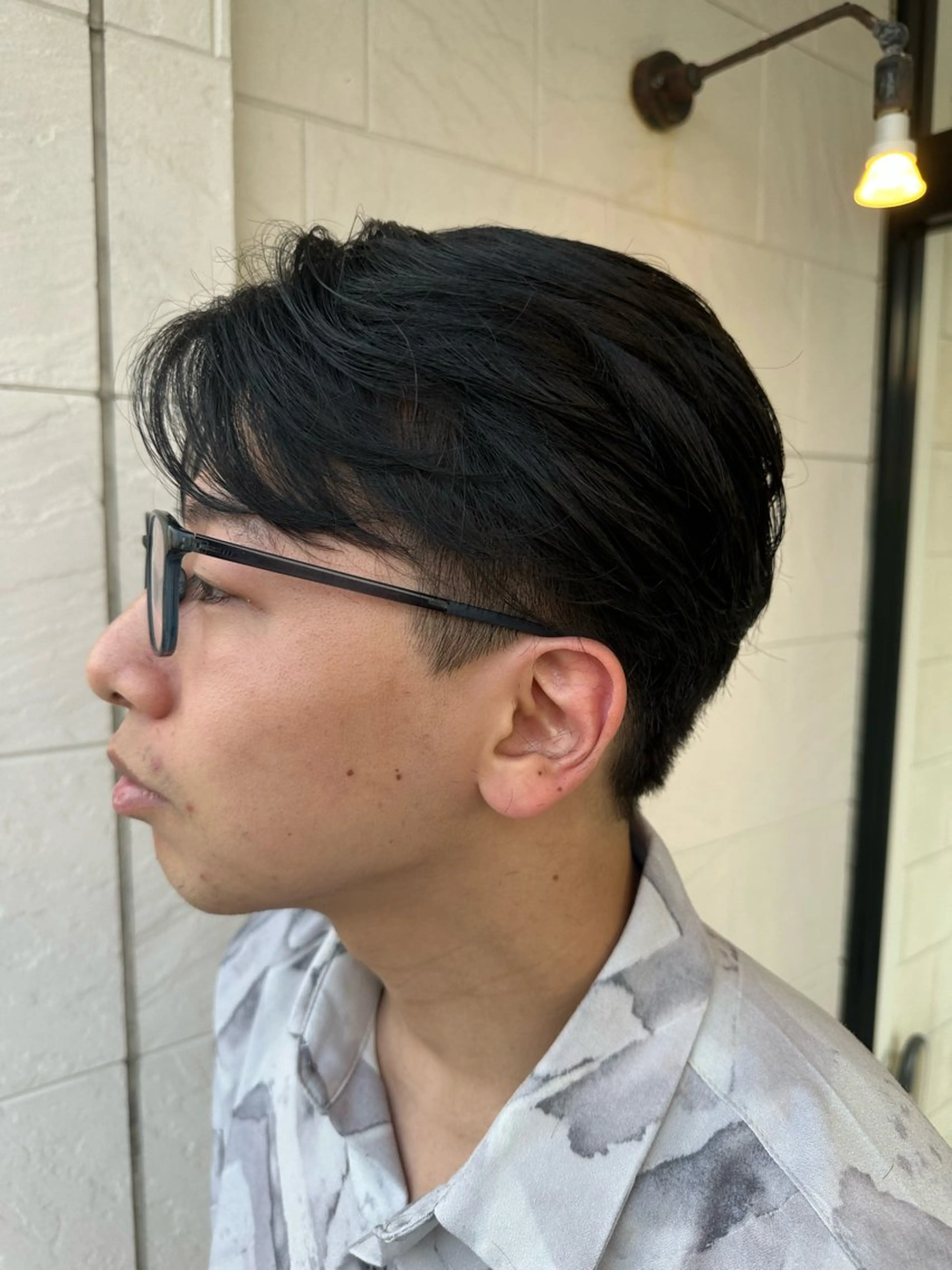 メンズ センターパート メンズパーマ HANABUSA金田 恭平のヘアスタイル