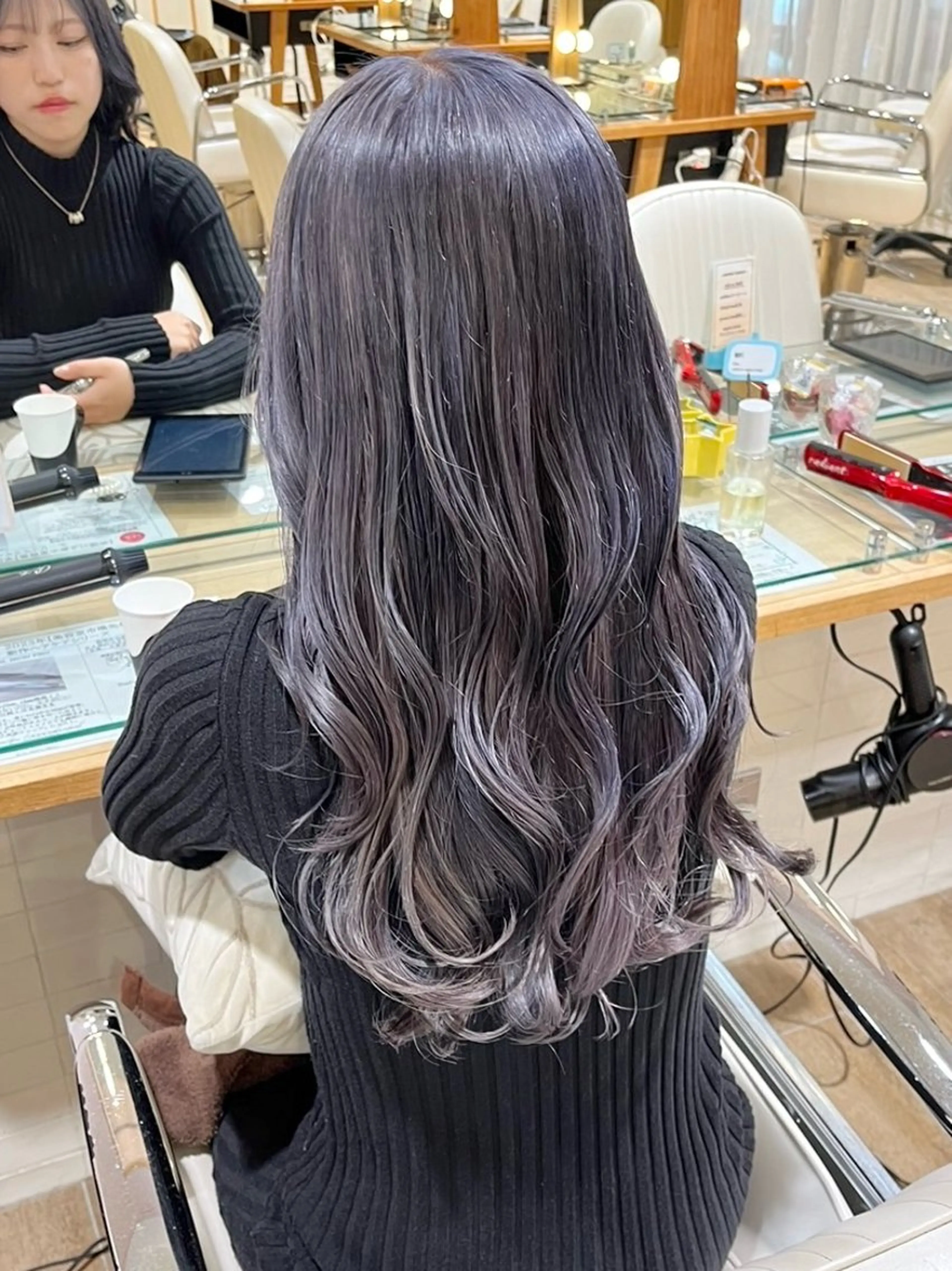 セミロング カラー ヘアアレンジ ヘアカラー トリートメント ハイトーンピンク🍑 ブリーチ🍑RINAのヘアスタイル