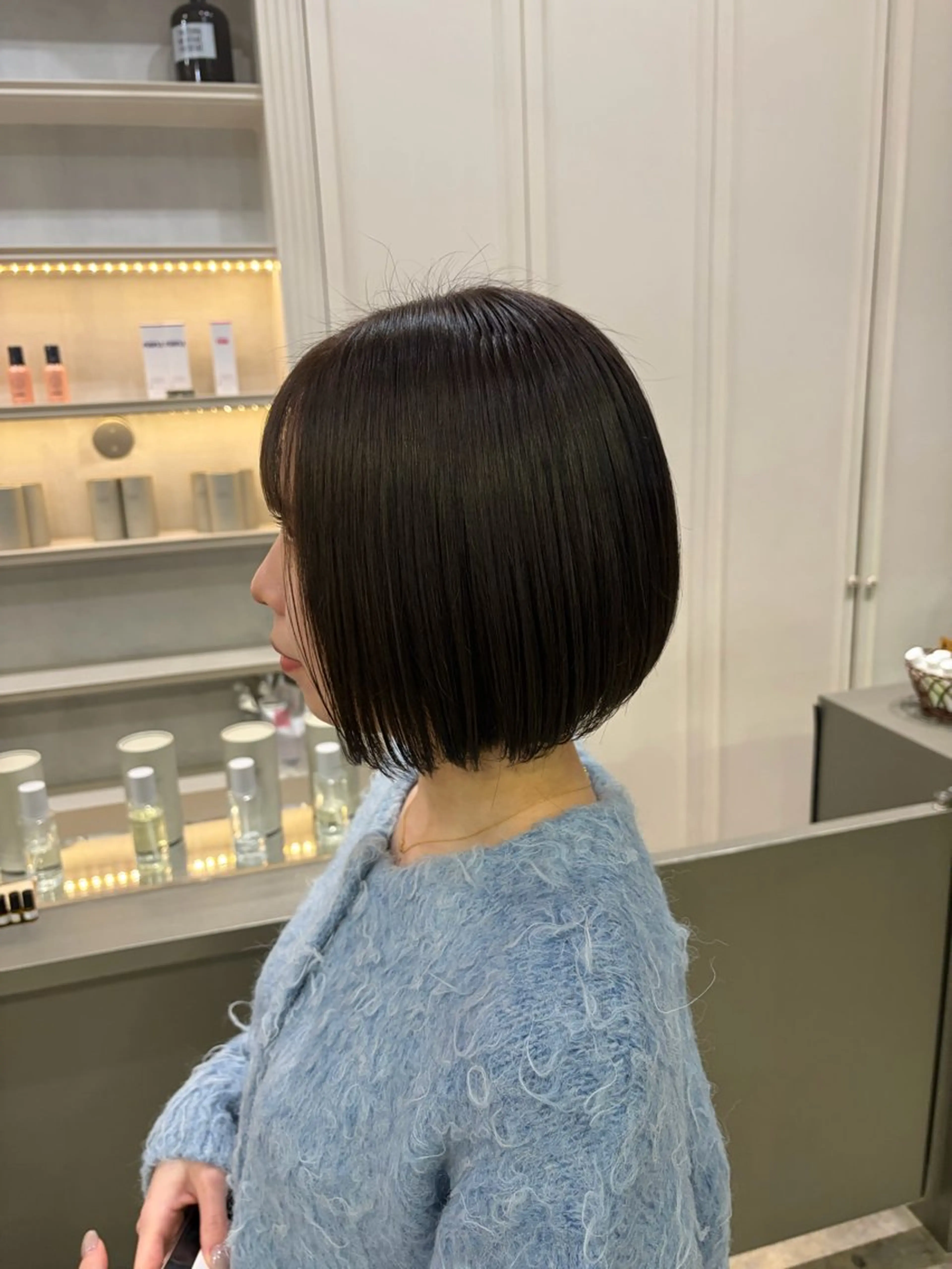 ショート カラー アッシュ アッシュグレー アッシュグレージュ グレージュ ボブ カット ヘアカラー トリートメント 髪質改善特化🥣🫧 天神美容室のヘアスタイル