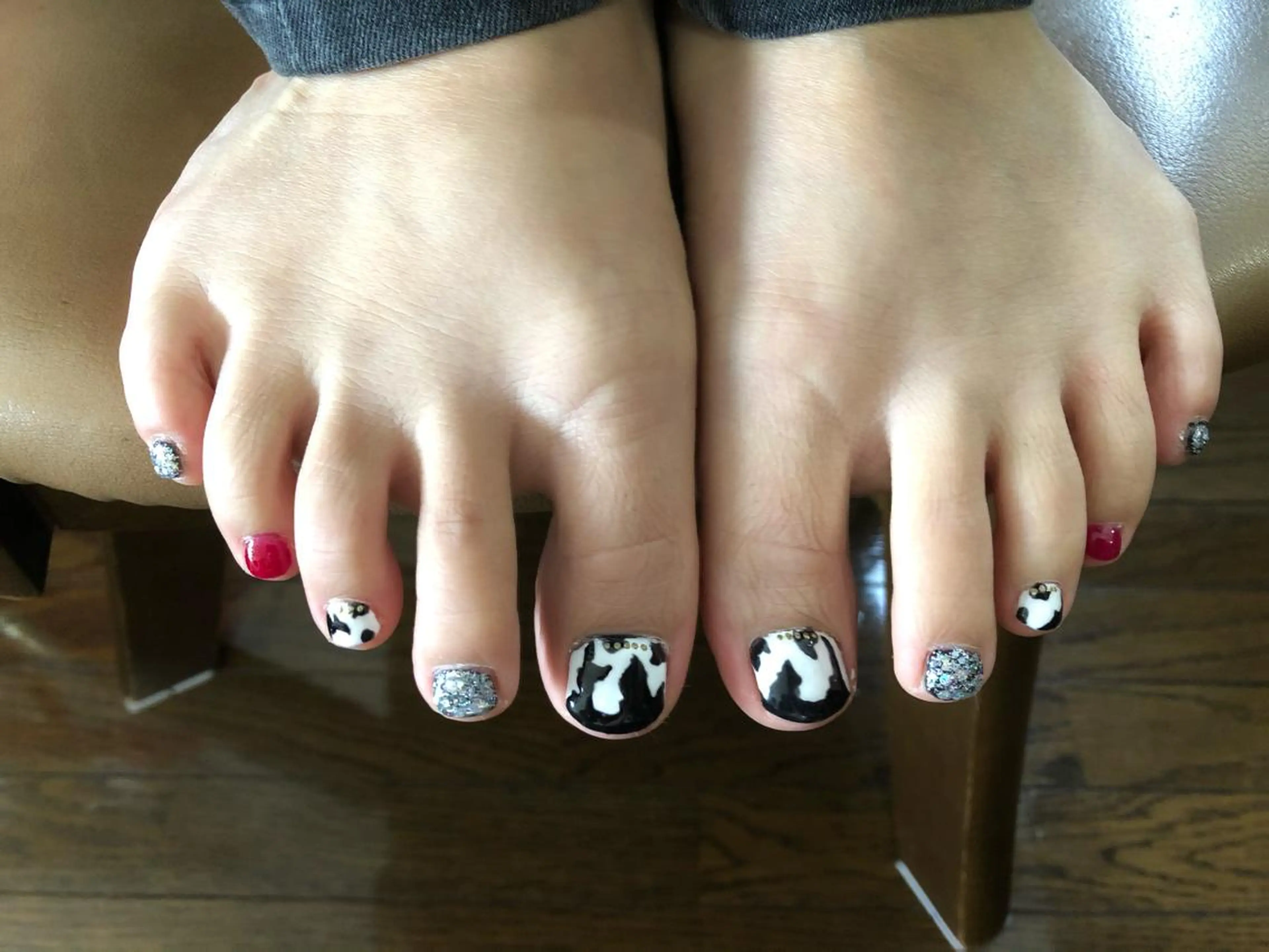 ネイル アニマル柄 持ち込み フットネイル chama所属・大和田 美貴のネイルデザイン
