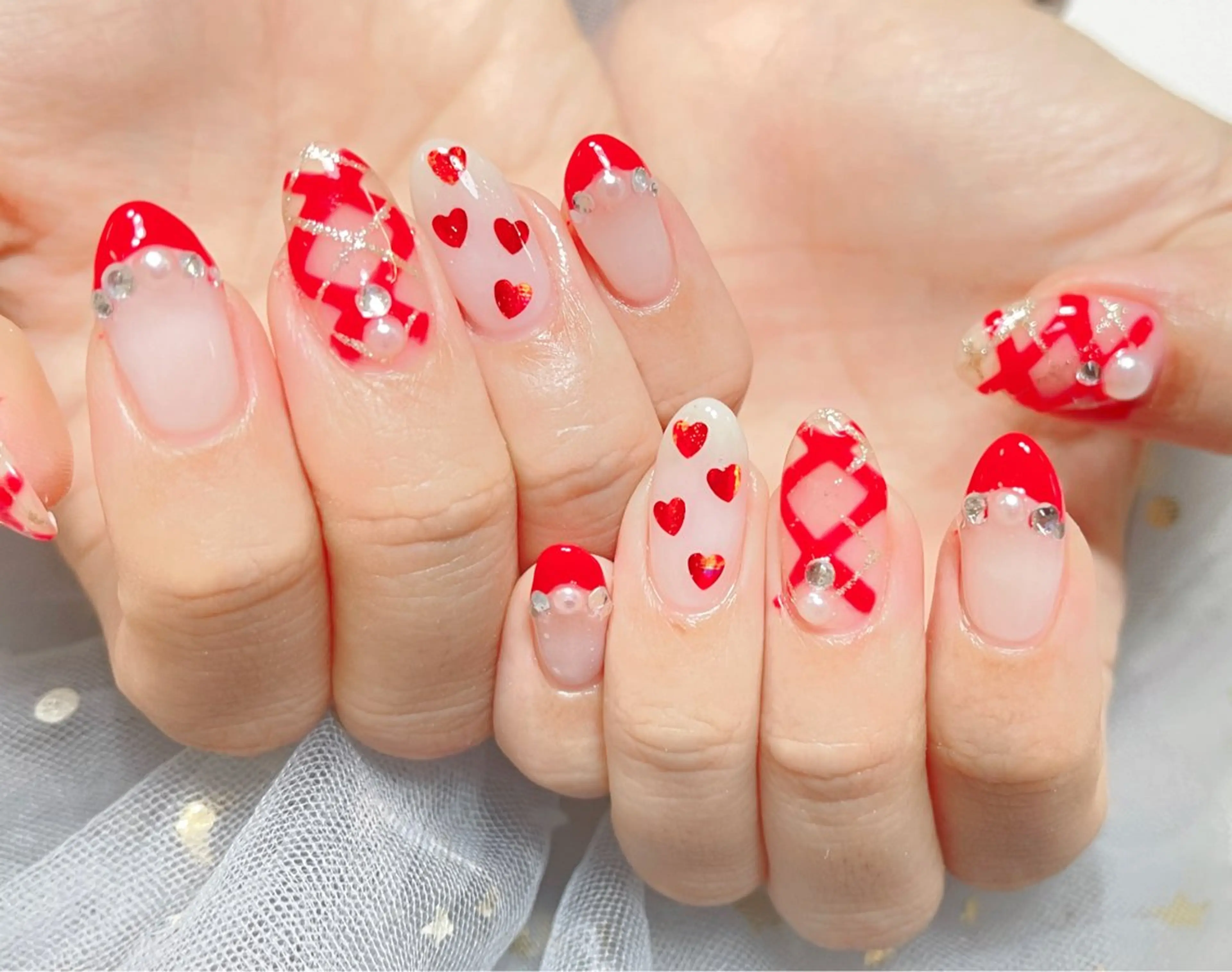 ネイル ハンドネイル 🎀ネイルサロン エクラYUI🎀のネイルデザイン