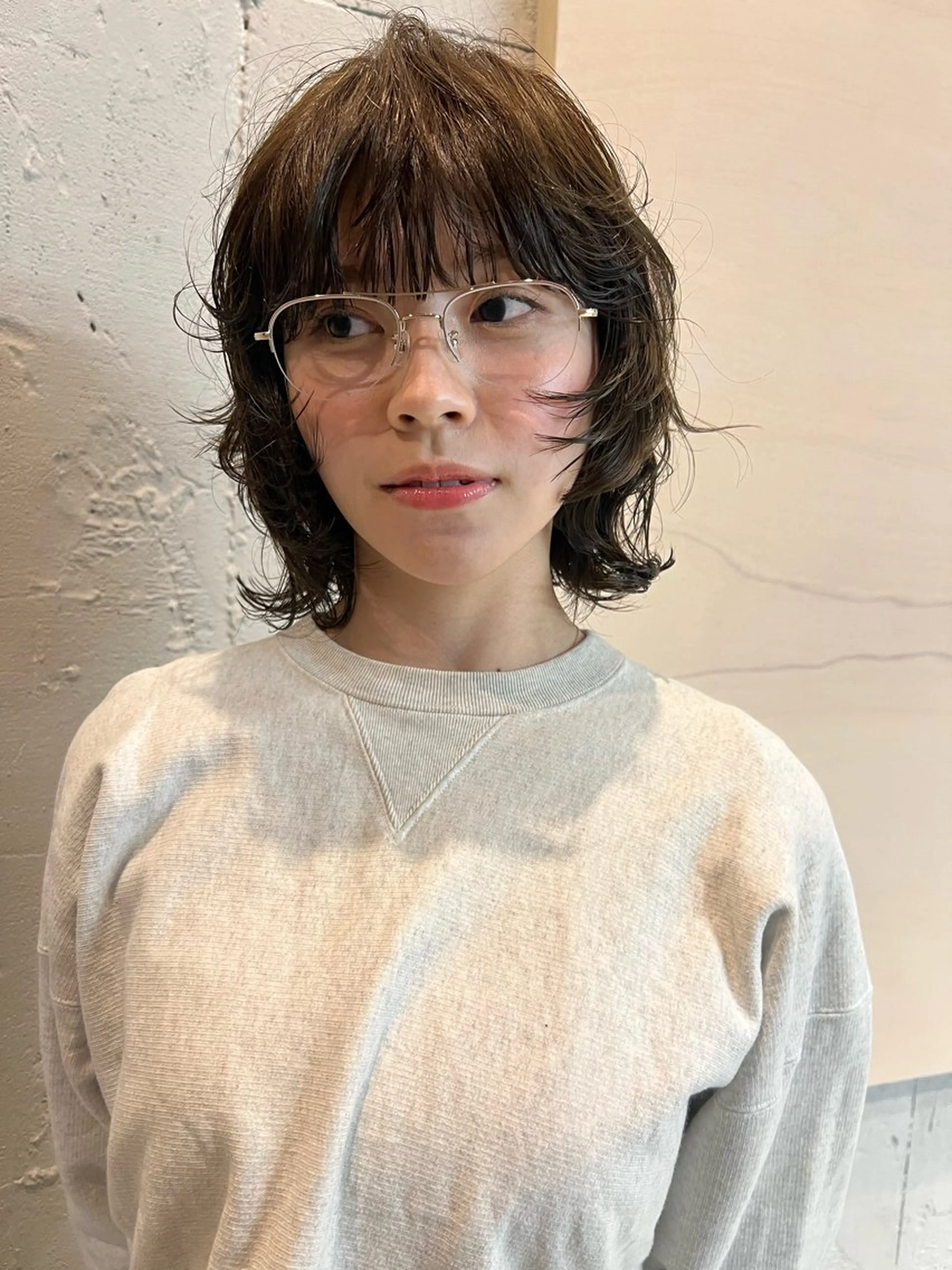 ショート カラー パーマ カット ヘアカラー casey所属・yu  /透明感カラ ー/ボブ/caseyのヘアスタイル