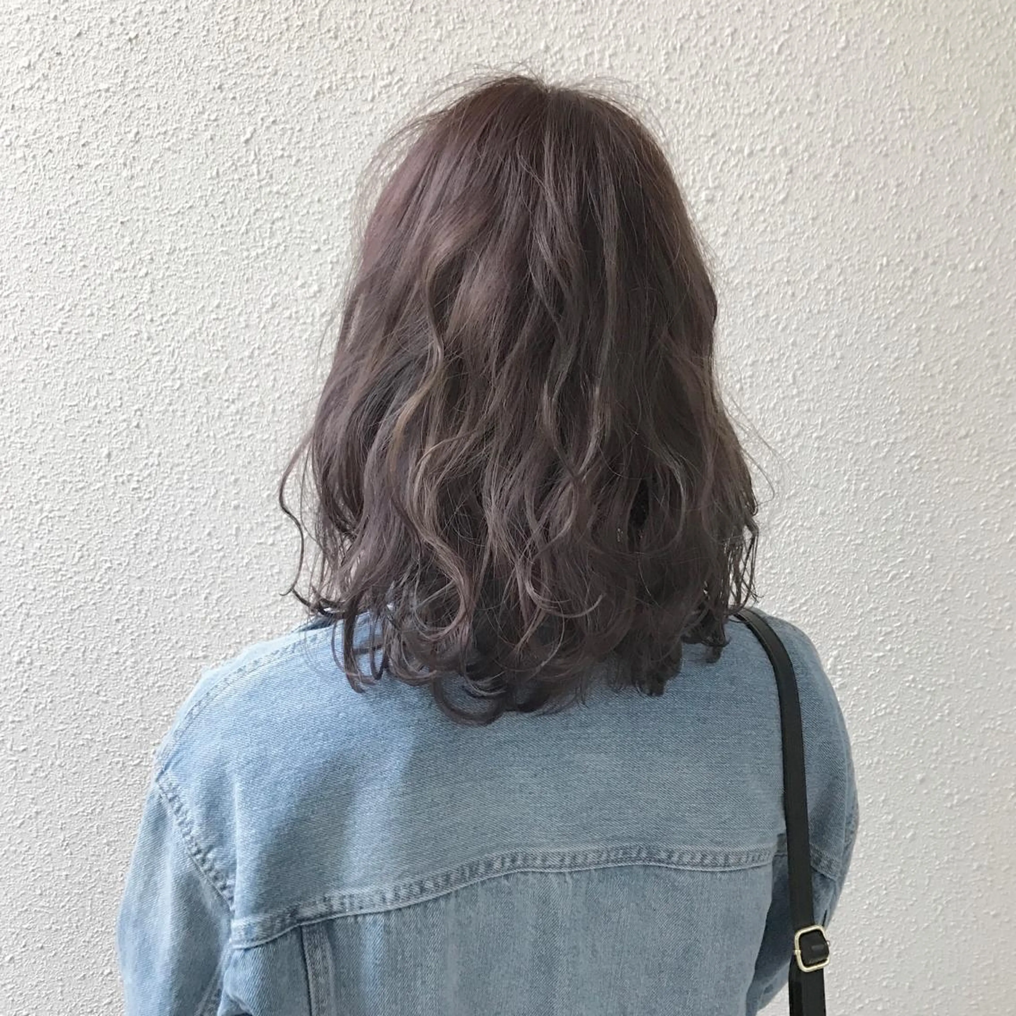 ミディアム カラー ダブルカラー シルバー バイオレットカラー インナーカラー/天神 ブリーチ/吉田のヘアスタイル