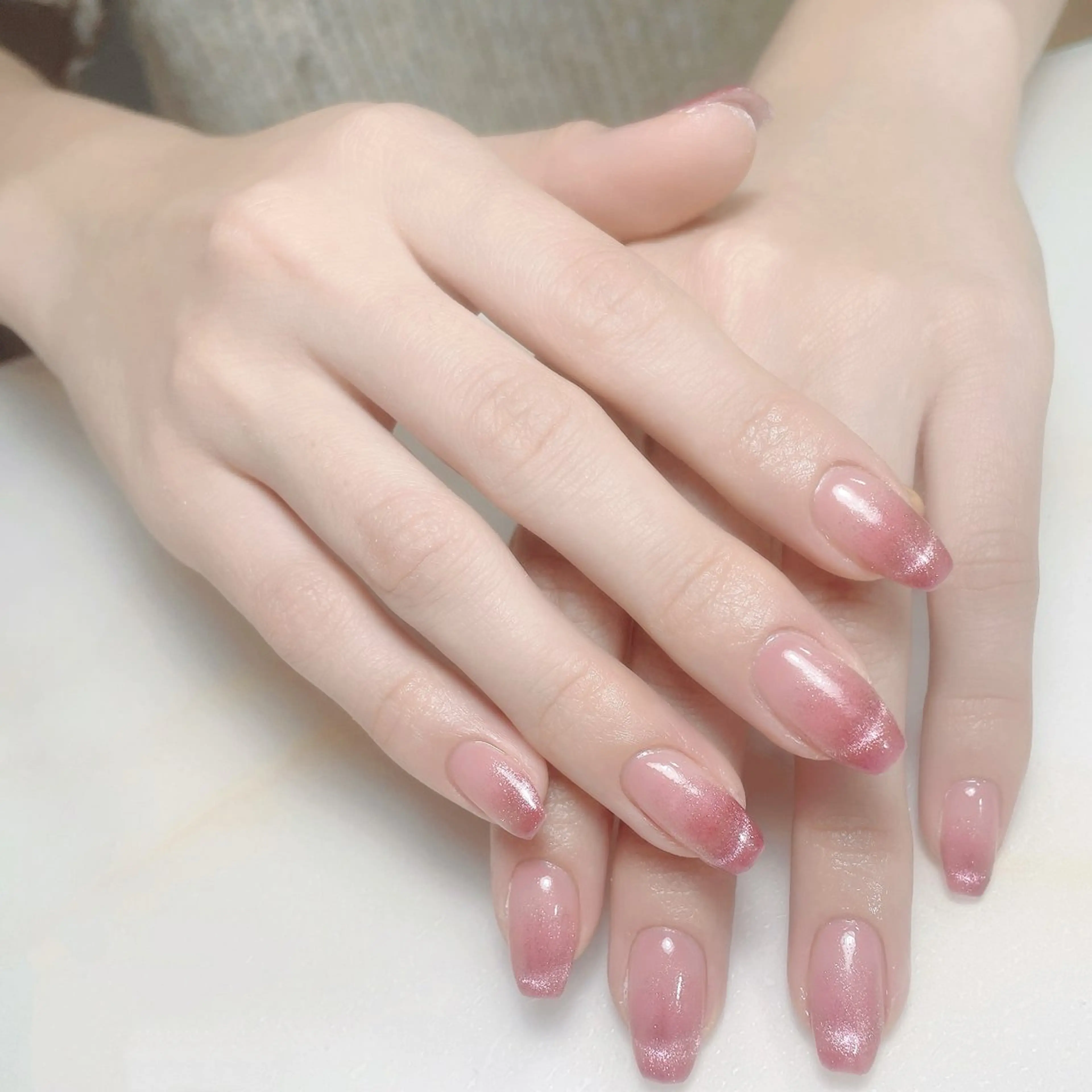 ネイル アートネイル フレンチネイル ジェルネイル グラデーション 韓国ネイル ハンドネイル 久保田 マリコのネイルデザイン