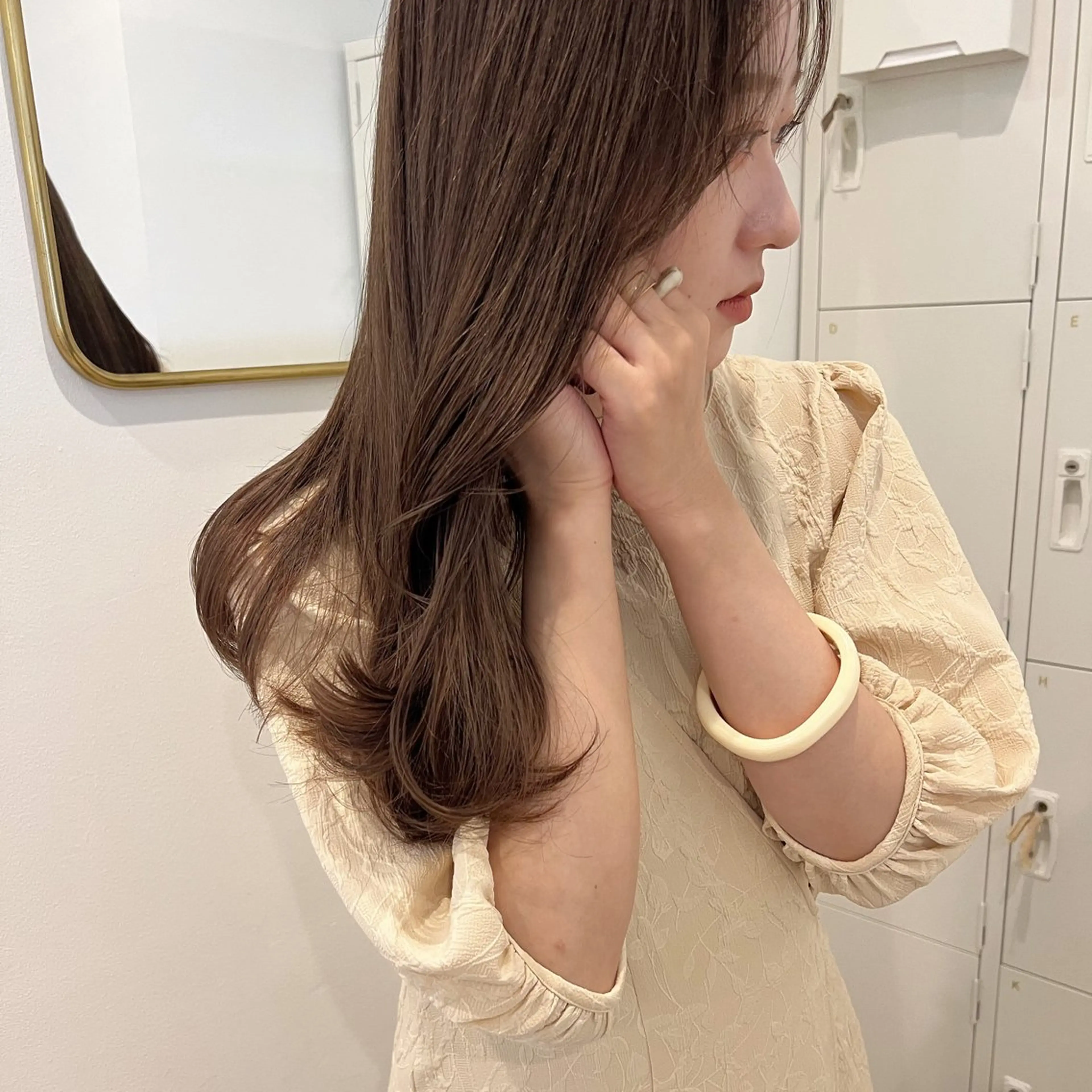 ロング カラー レイヤーカット ボブパーマNo.1のヘアスタイル