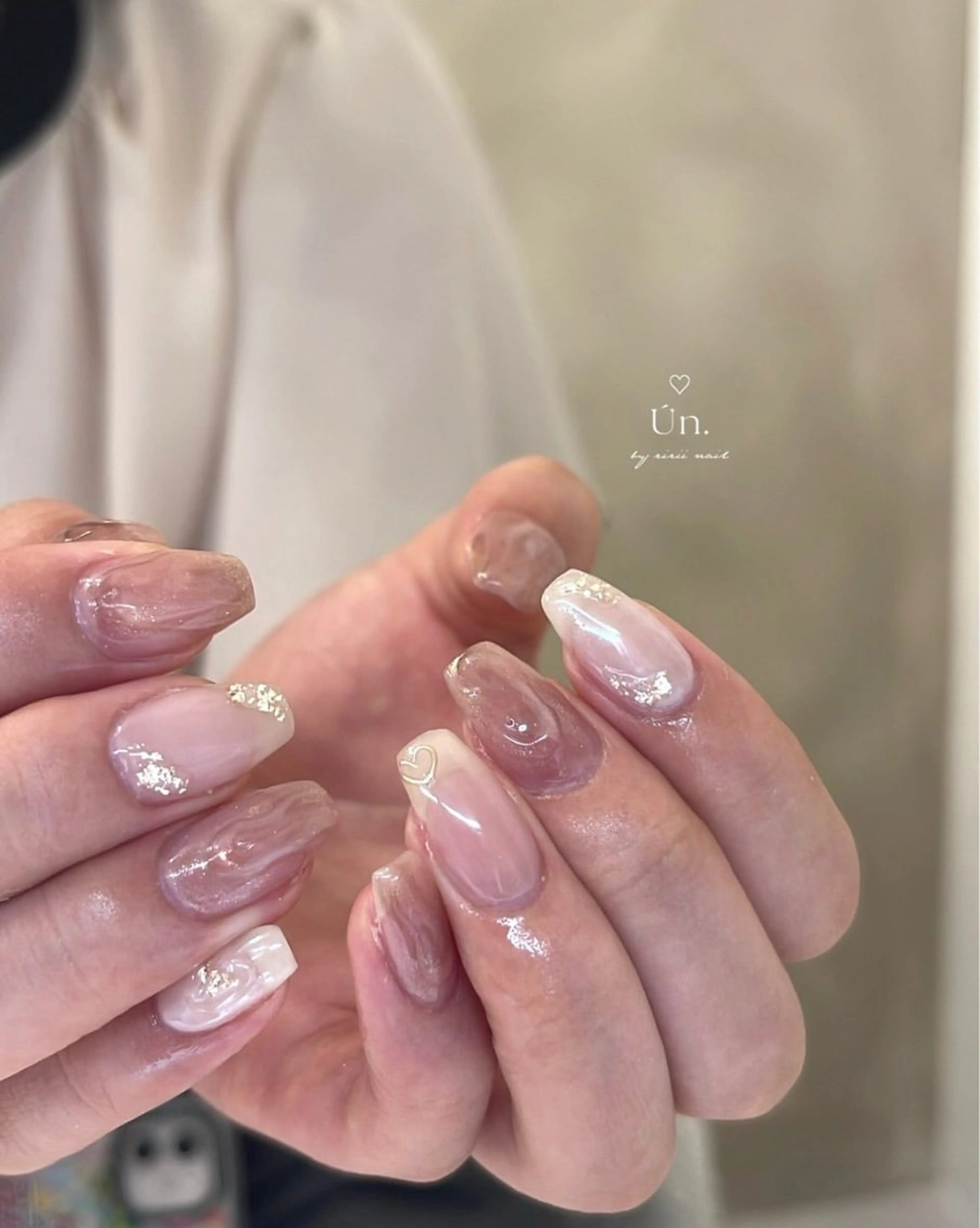 ネイル ジェルネイル 持ち込み ニュアンスネイル パラジェル ピンク Ún. nail salon所属・Ún nail salonのネイルデザイン