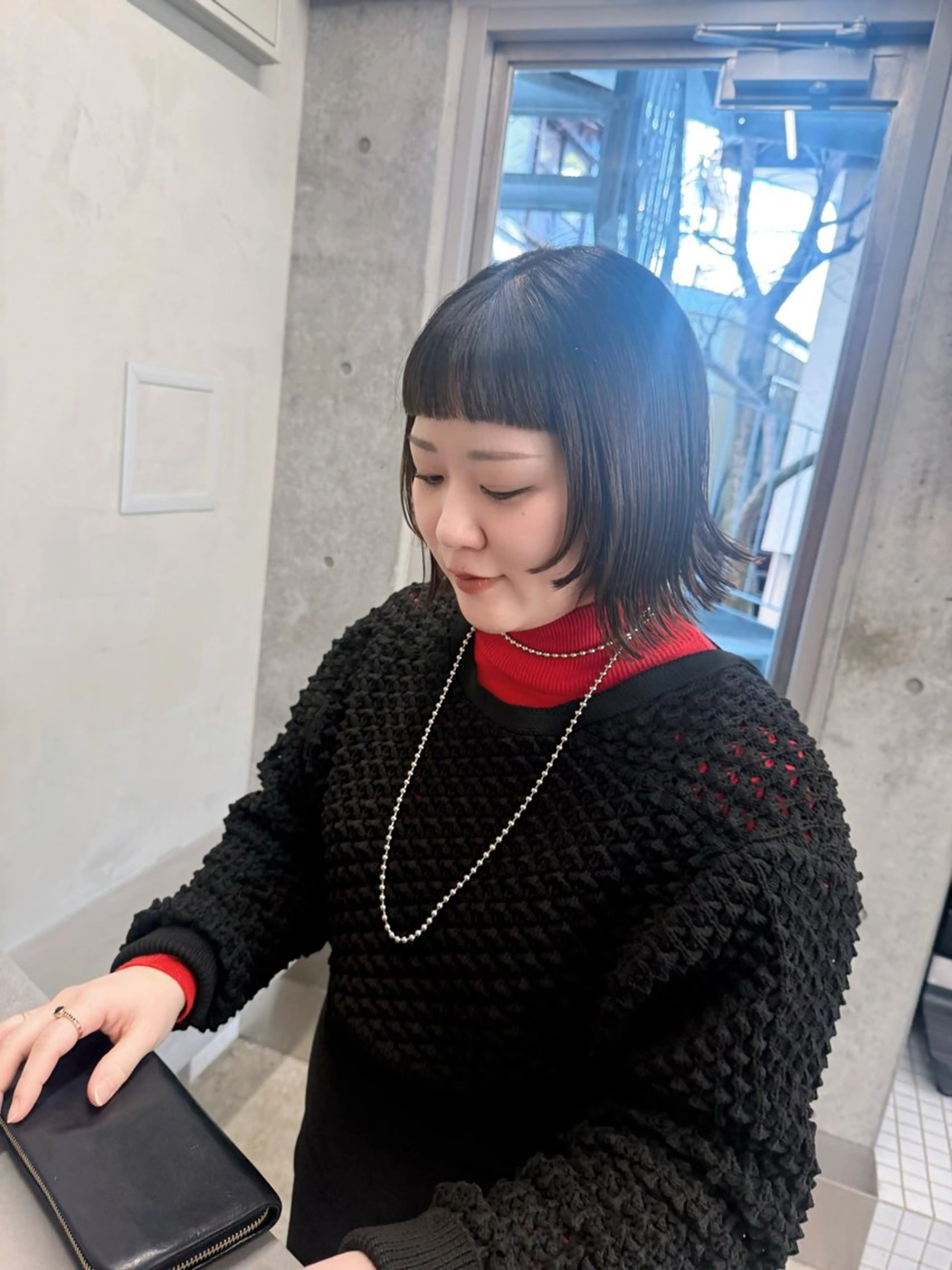 ミディアム カラー ミディアムレイヤー アッシュ ベージュカラー ブリーチ 透明感カラー カット ヘアカラー トリートメント 誰より丁寧なカット/ 小林輝/レイヤーのヘアスタイル