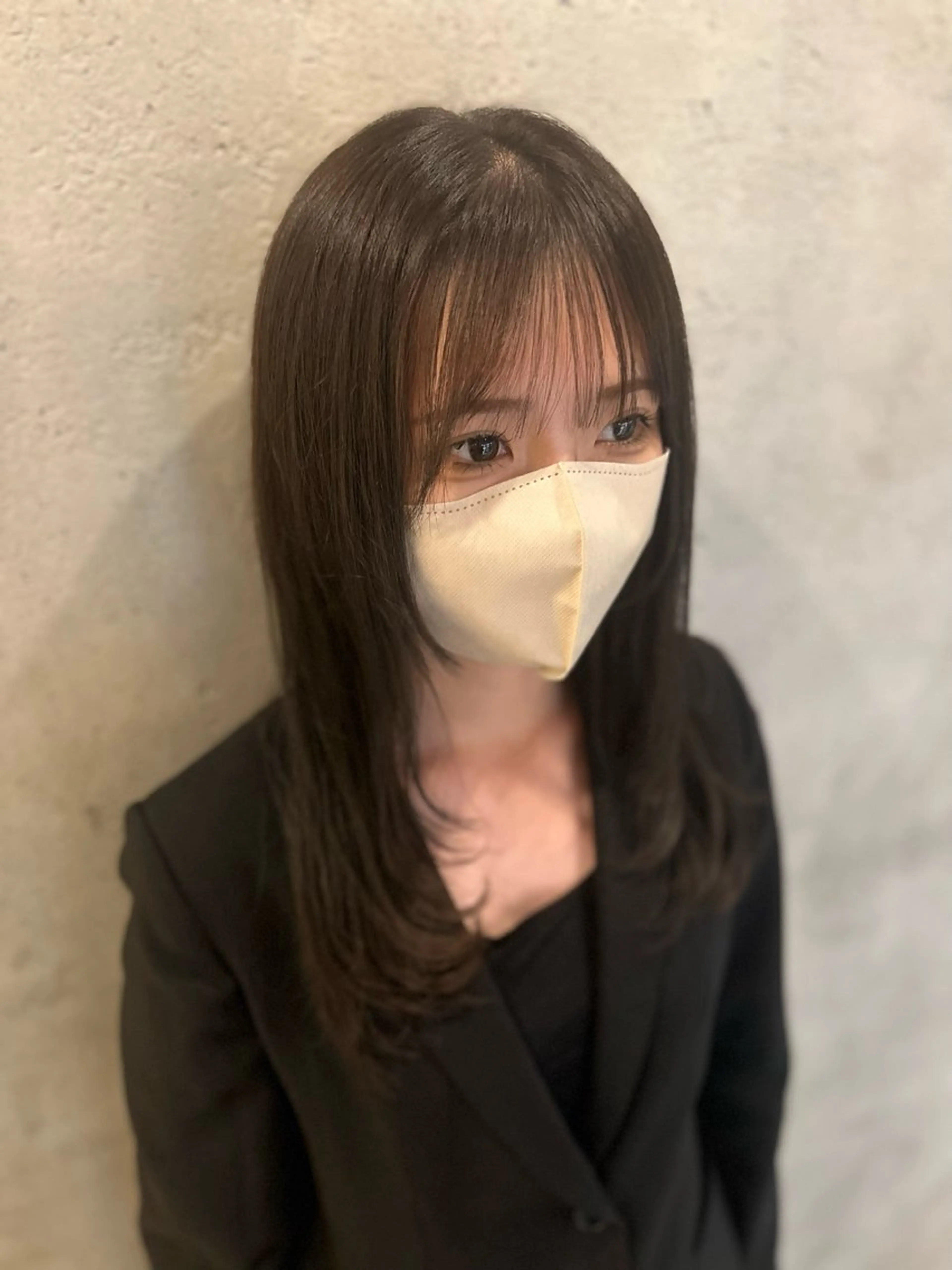 セミロング 韓国風ヘア 溜 一太のヘアスタイル