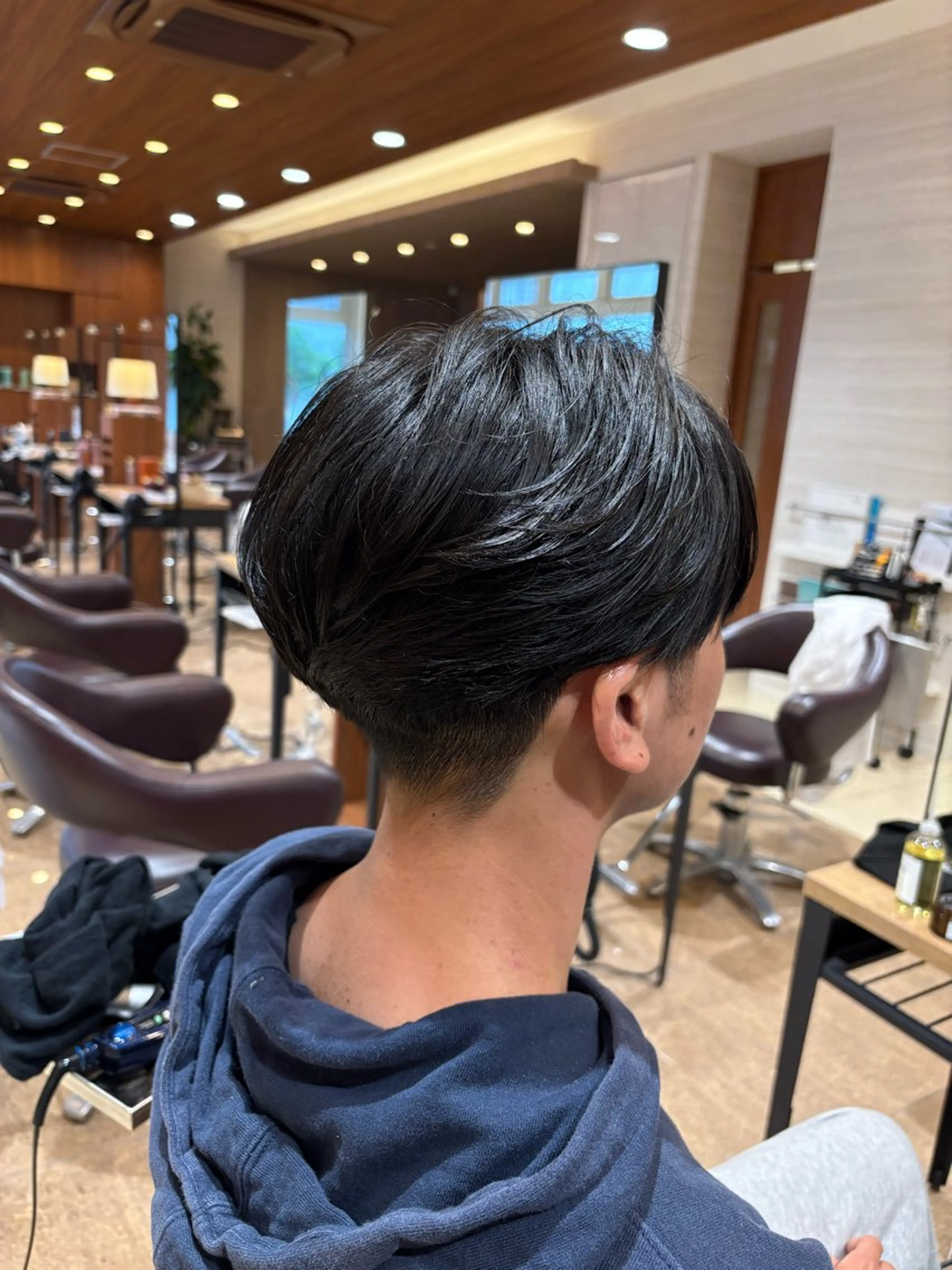 ショート メンズ センターパート メンズパーマ カット ヘアセット GRANDEUR ryuのヘアスタイル