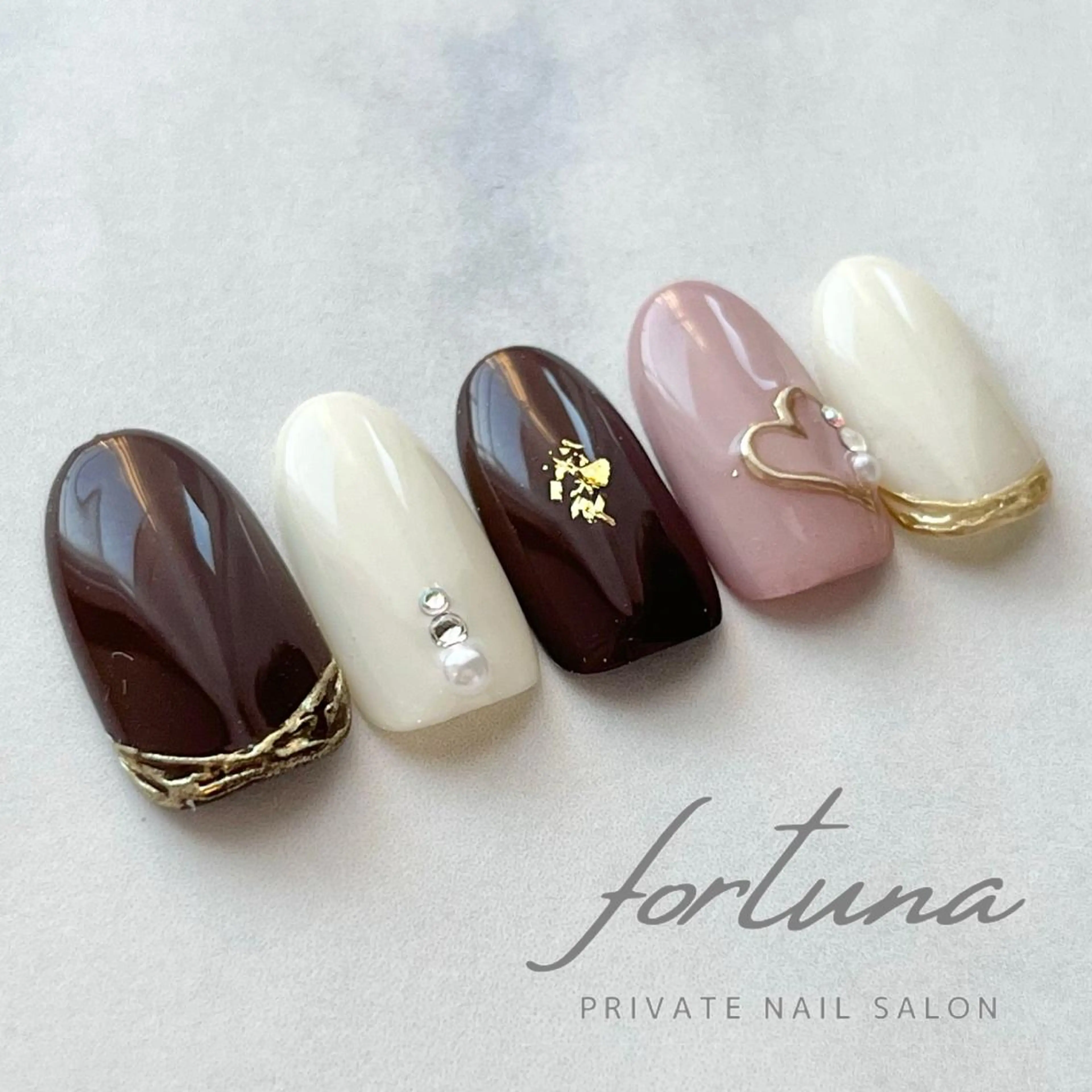 ネイル ハート バレンタイン fortuna 武藤裕美のネイルデザイン