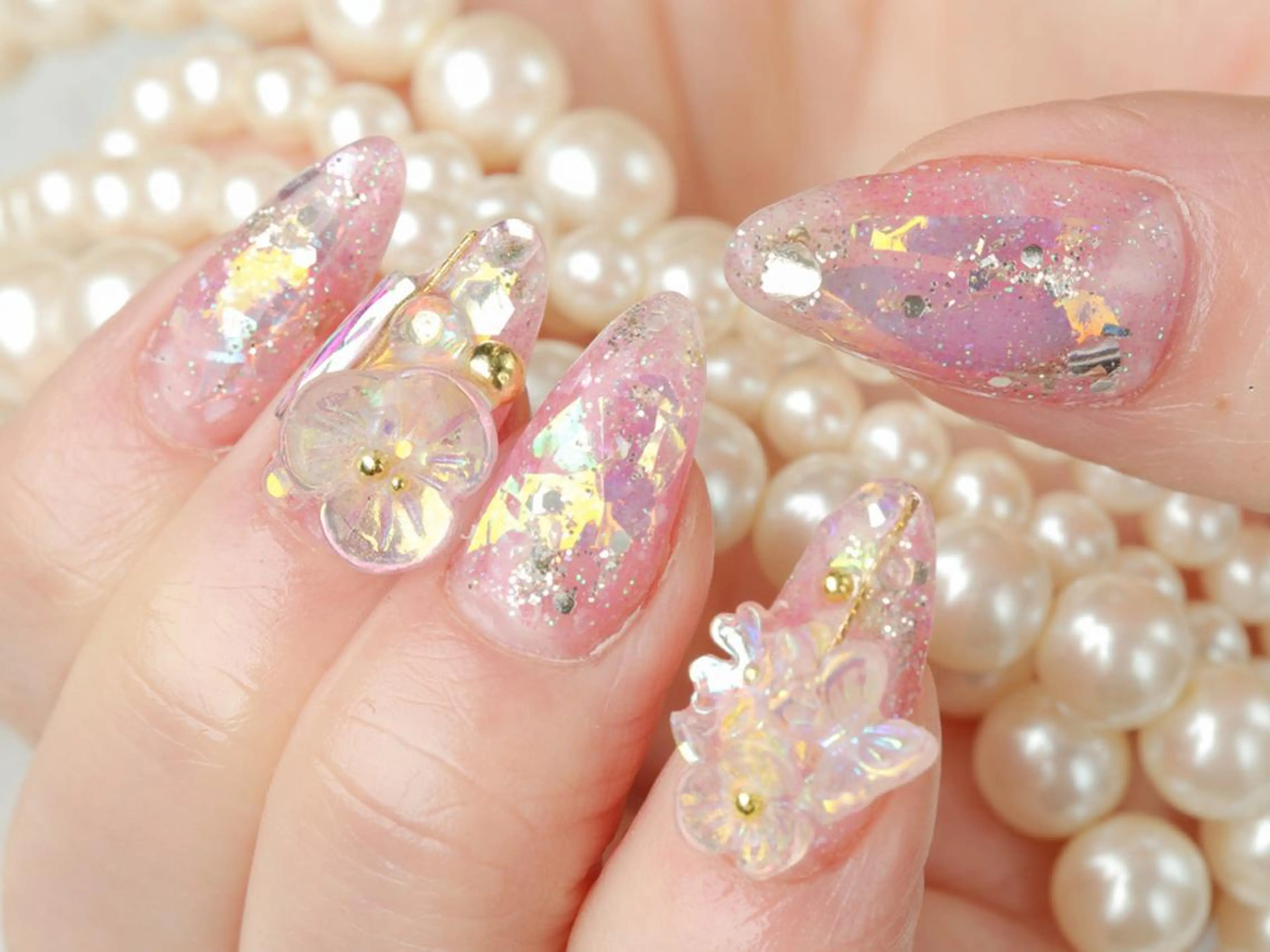 ネイル ハンドネイル ❤️💛REBEST 付け放題Nailのネイルデザイン