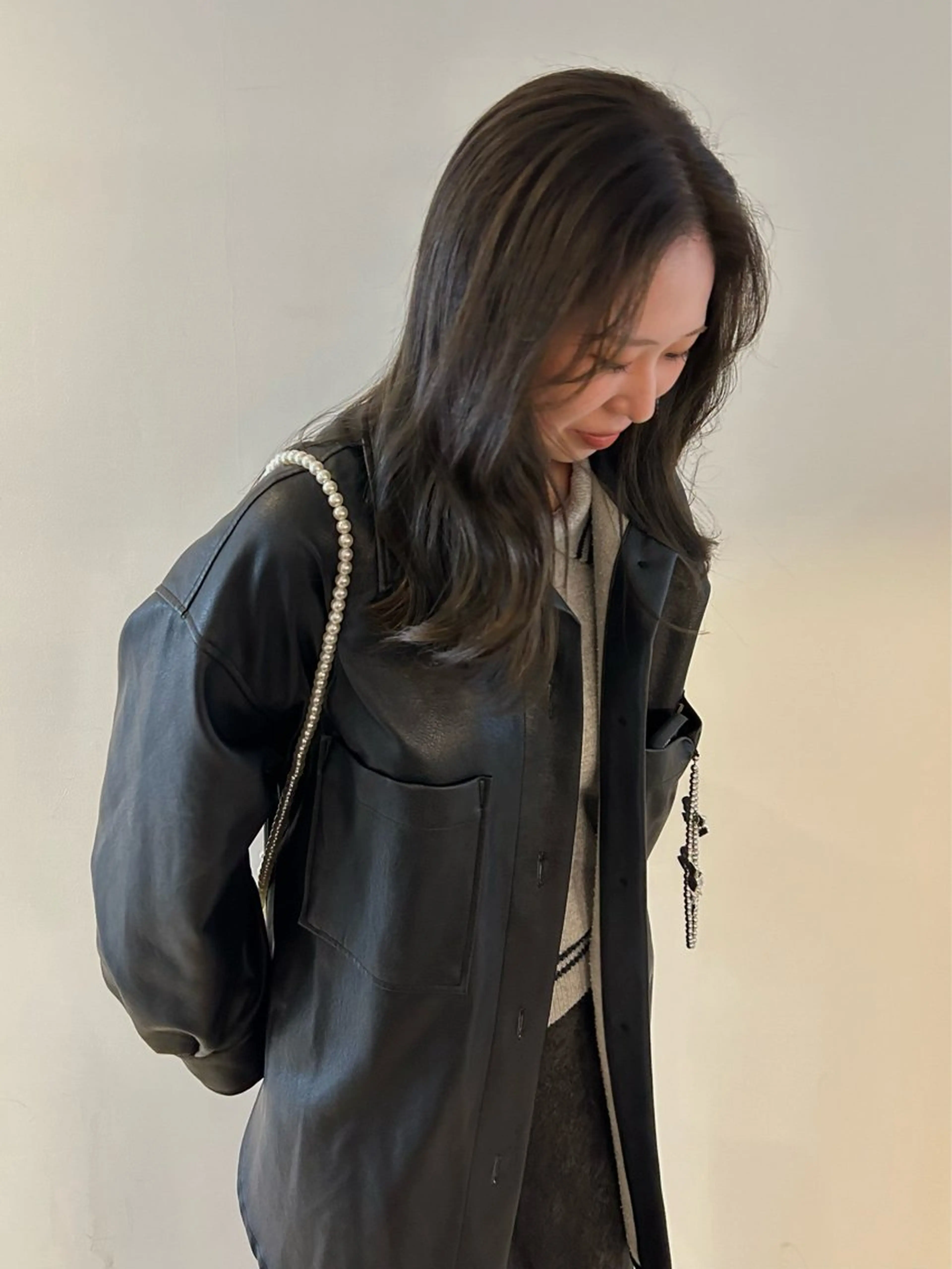 セミロング カラー ブリーチ ケアブリーチ 透明感カラー ダブルカラー ブリーチなしカラー nonoka オリーブ/グレージュのヘアスタイル