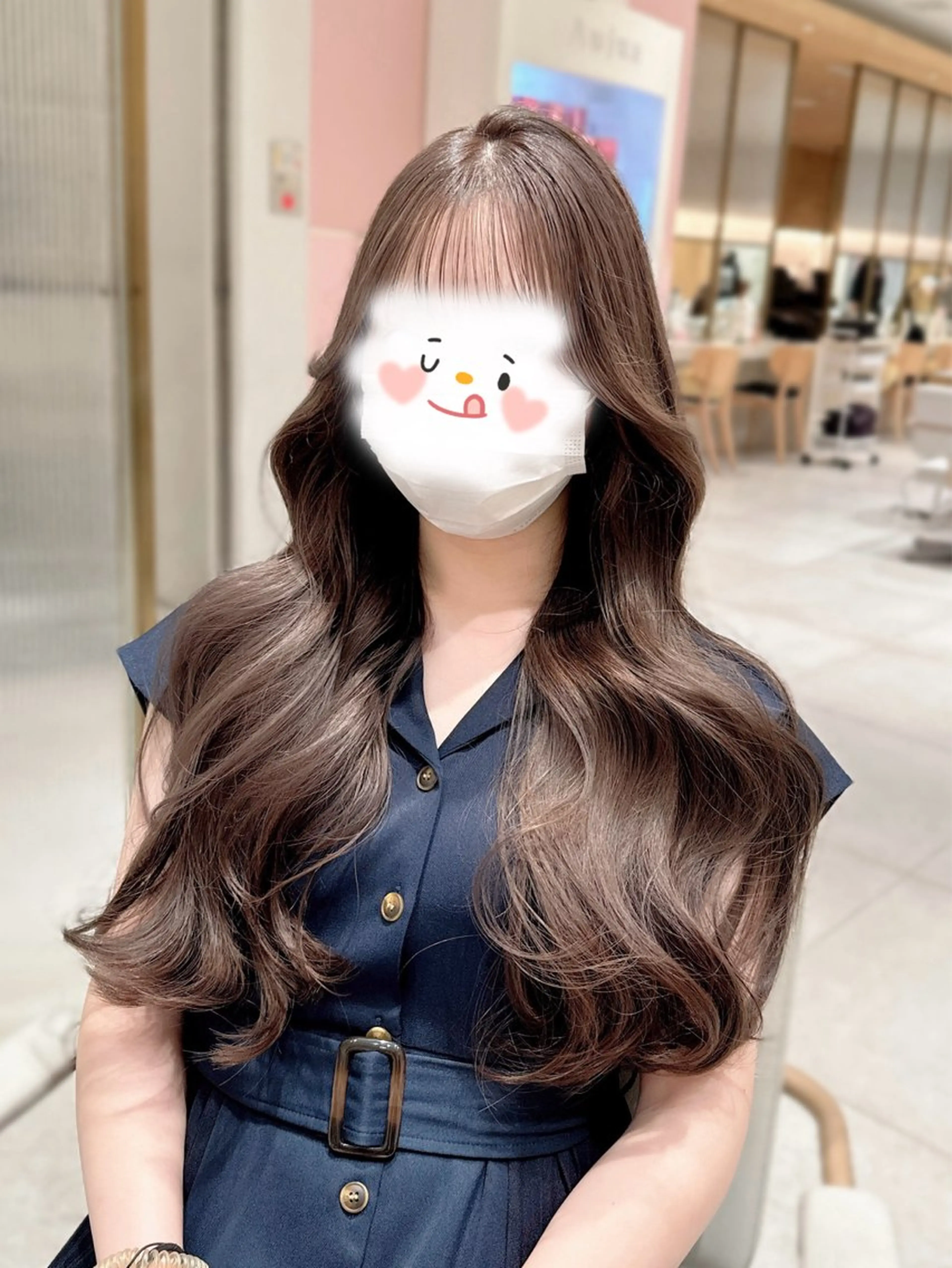 セミロング カラー カット ヘアカラー トリートメント ヘッドスパ ヘアセット 韓国ヘア/レイヤー/ 顔まわり/りょーとのヘアスタイル