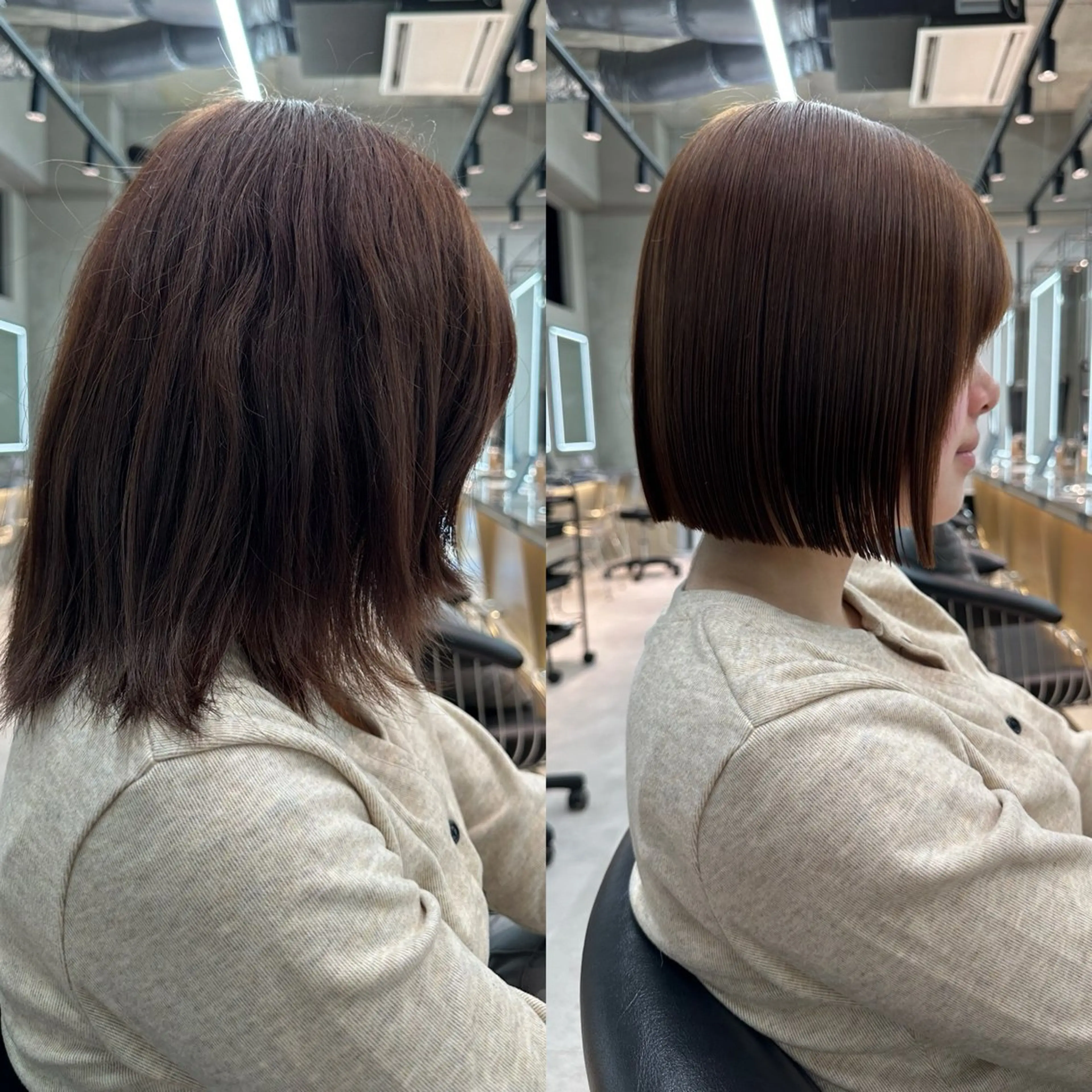 ミディアム カット 縮毛矯正 トリートメント ✨髪質改善特化✨副 店長椎葉信乃介のヘアスタイル