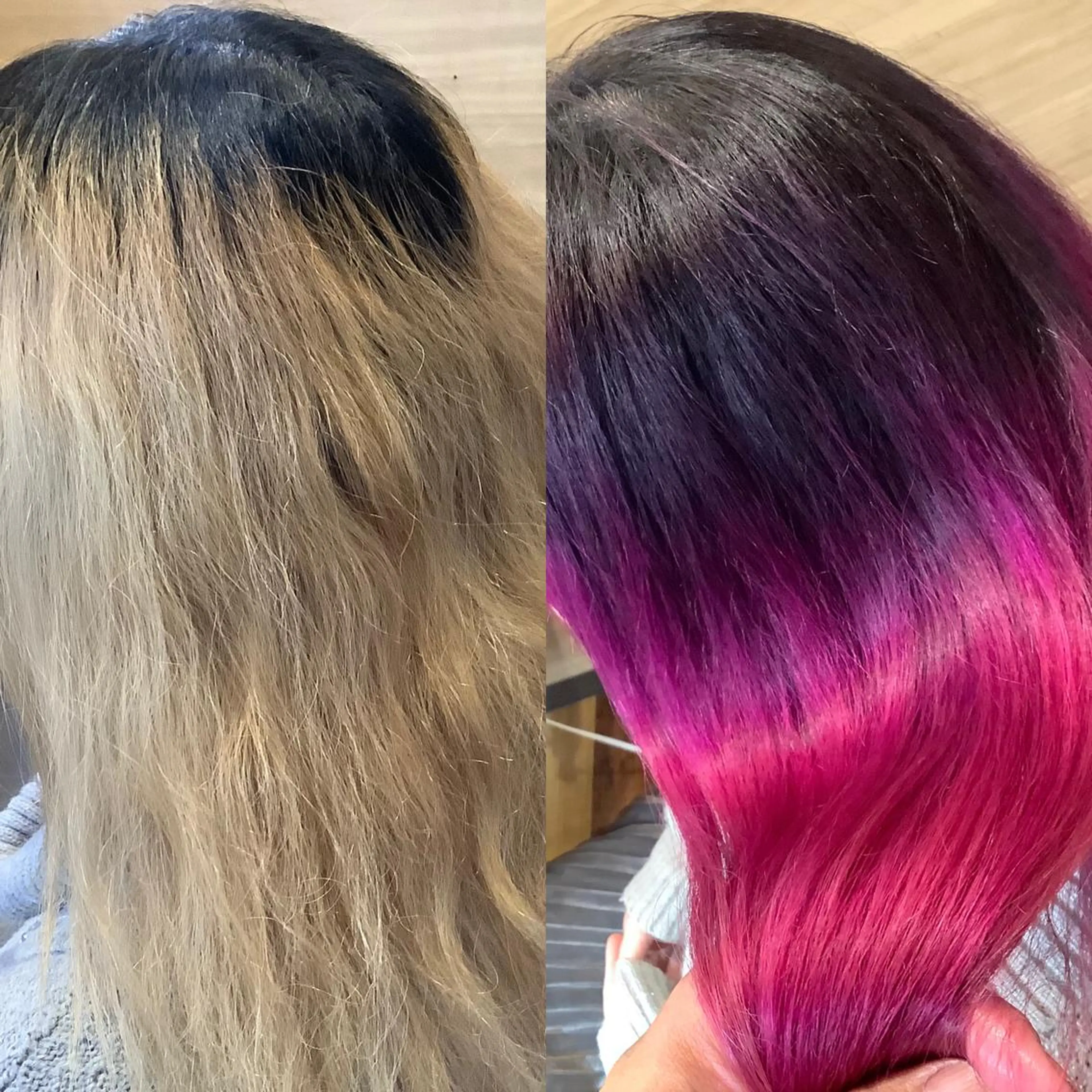 カラー グラデーションカラー ピンクカラー 稲田 全将のヘアスタイル