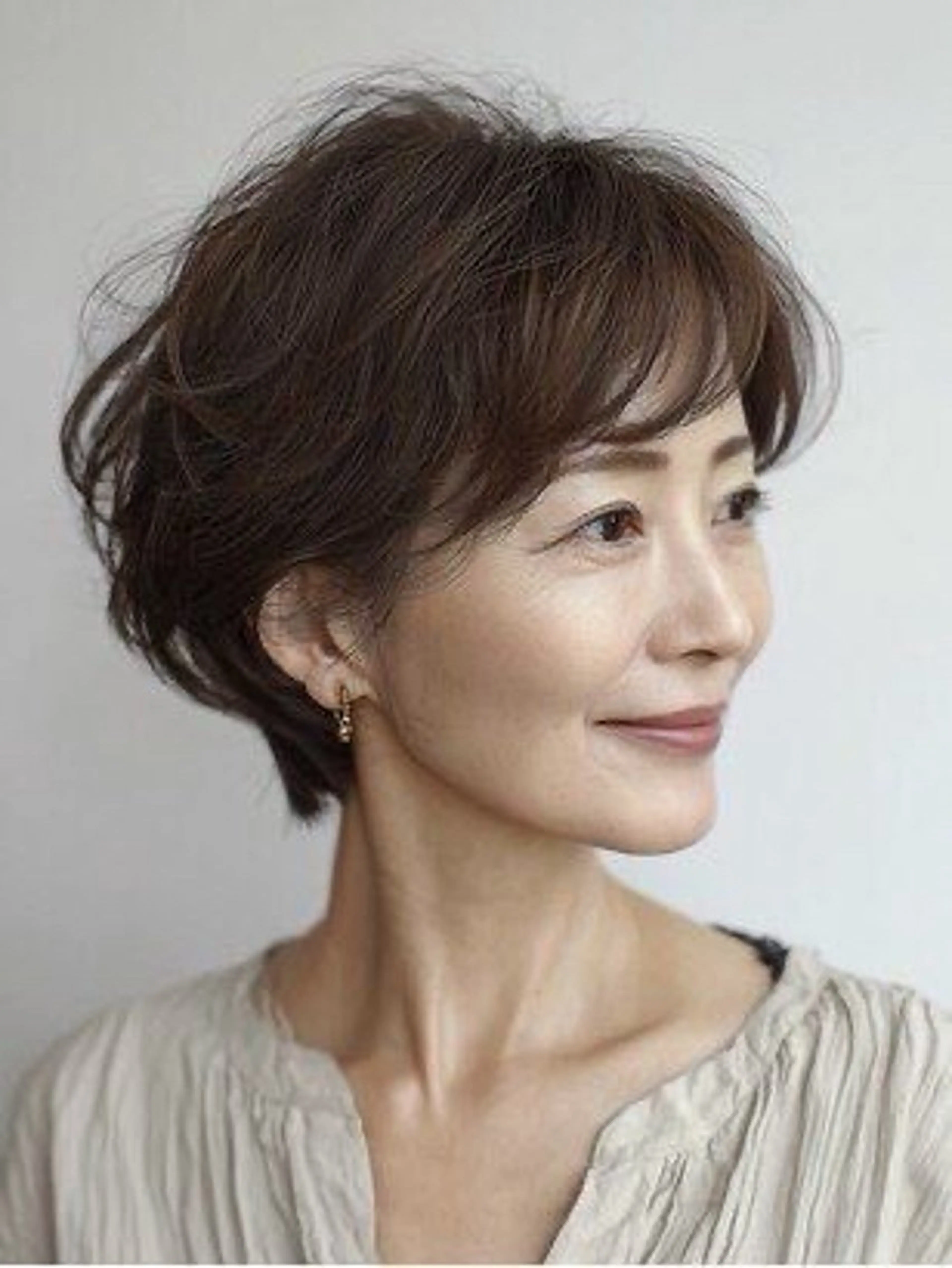 ショート カラー パーマ 50代専門美容師 若見えカット山田昌男のヘアスタイル