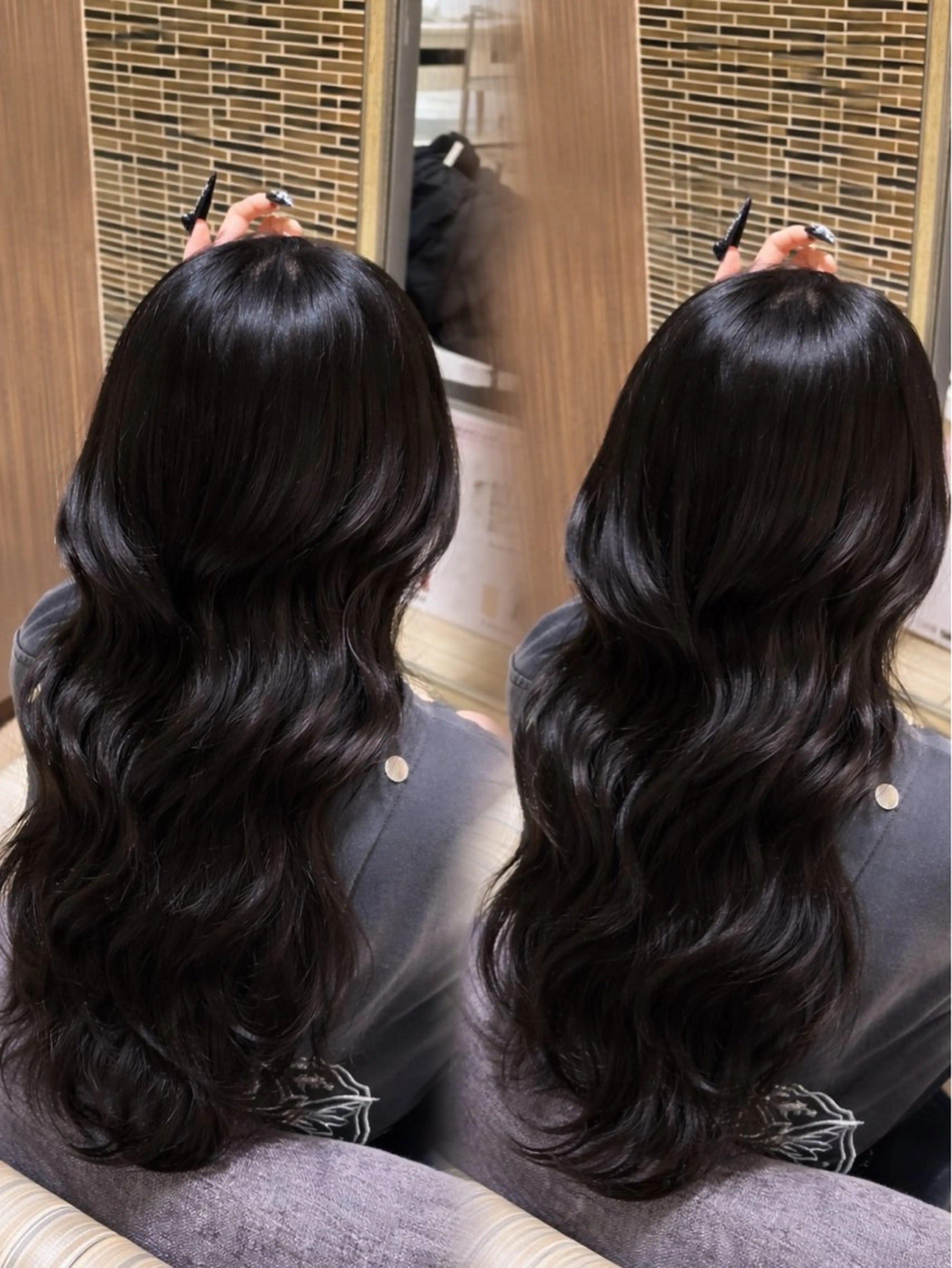 ロング ヘアカラー 杉本 奈々美のヘアスタイル