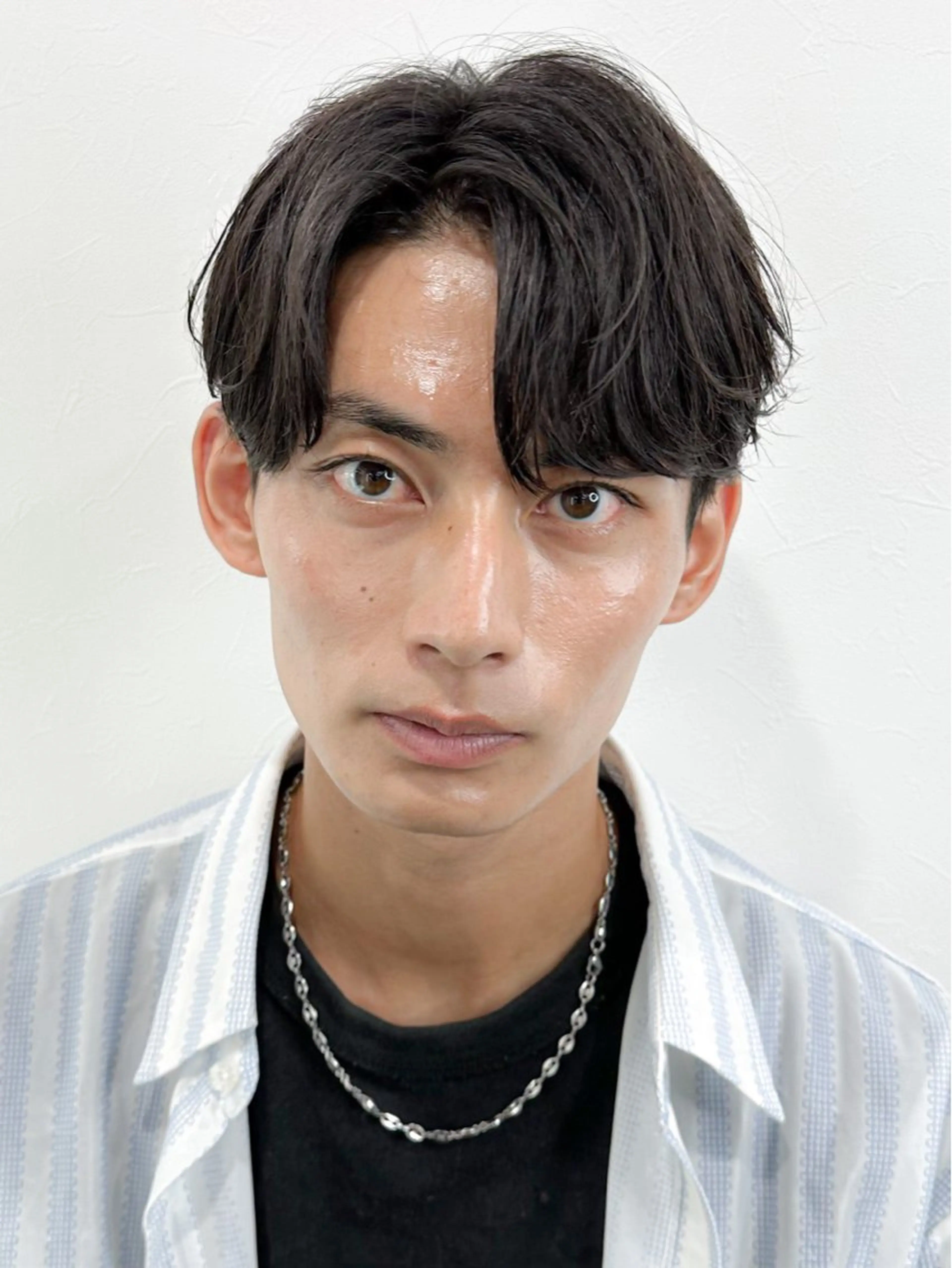 ショート パーマ メンズ パーマ/ダブルカラー ブリーチ⭐️海斗のヘアスタイル