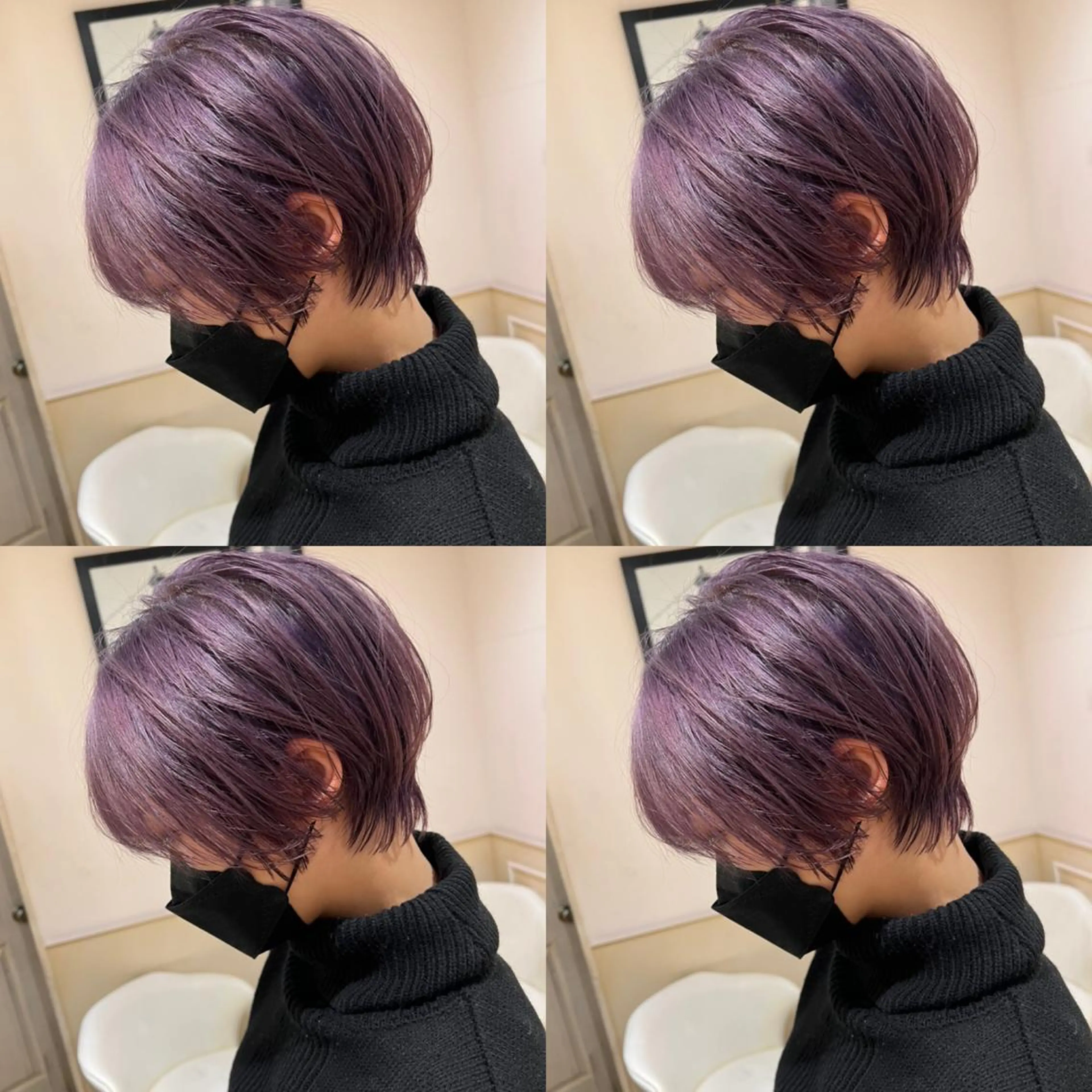 ショート カラー ラベンダーカラー レイヤー×髪質改善 マネージャー安藤光司のヘアスタイル