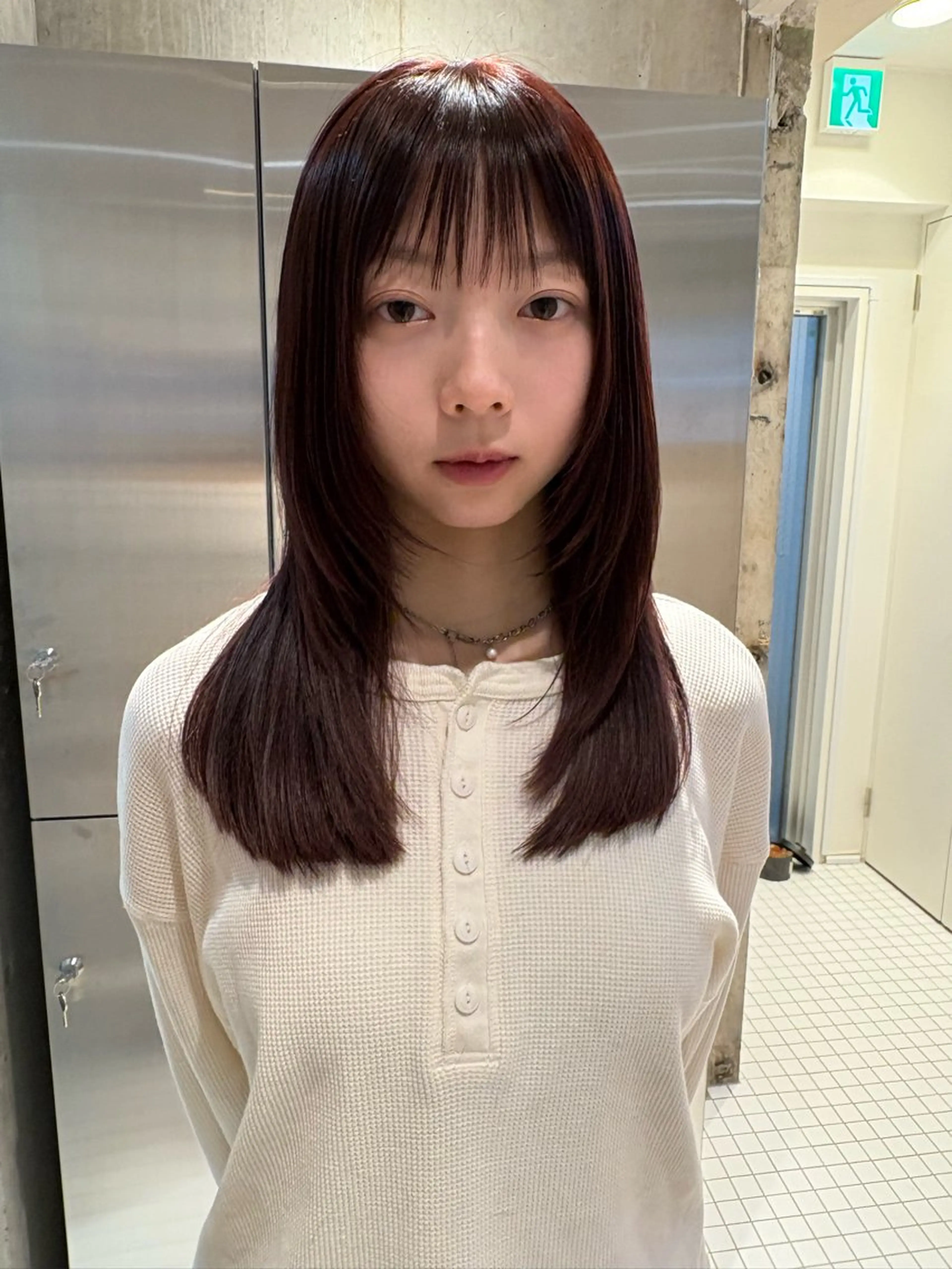 セミロング カット ヘアカラー ウツワ所属・高円寺/loca/ 田中南帆のヘアスタイル