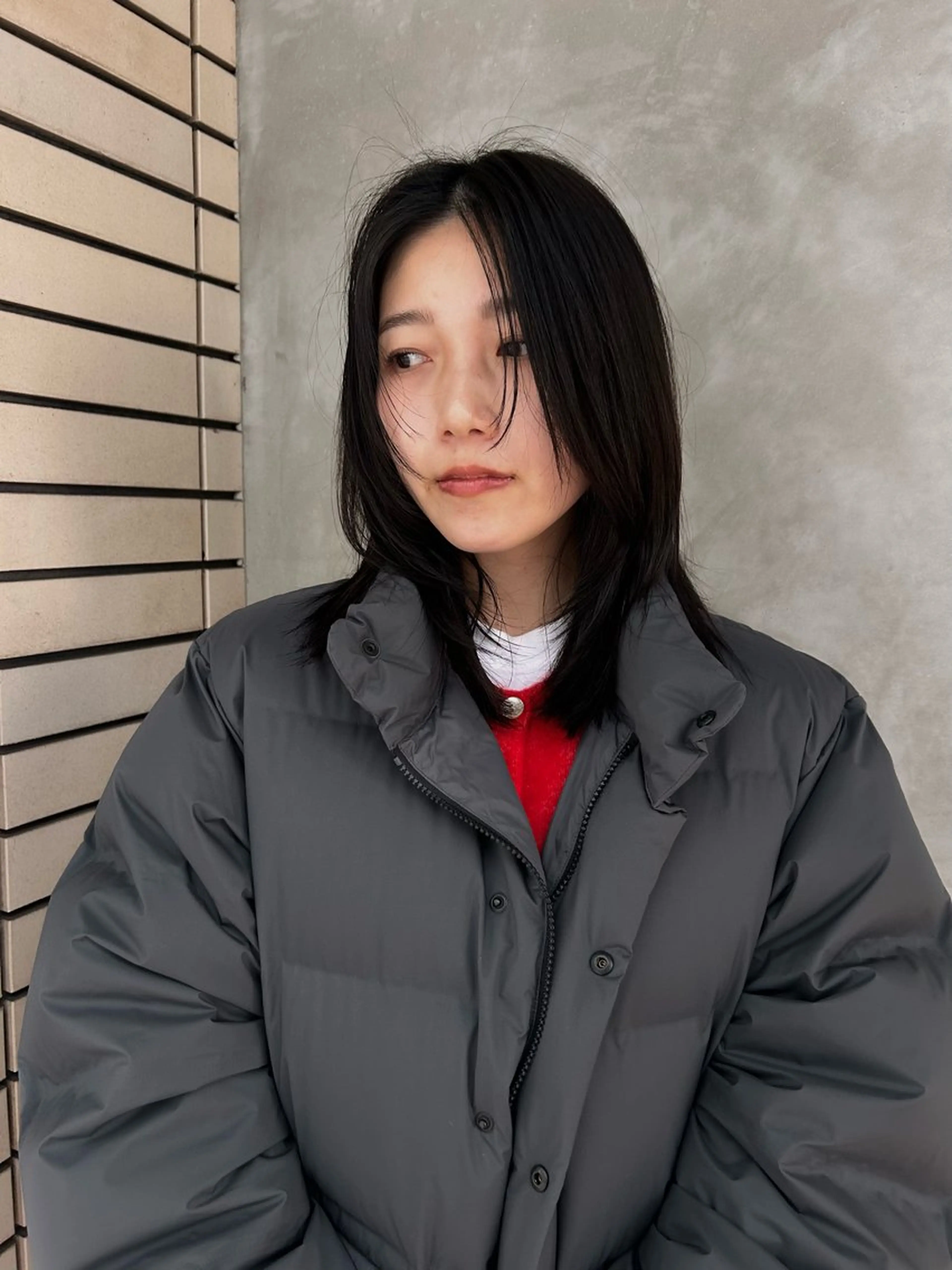 ミディアム カラー デザインカット/ パーマ/nanaのヘアスタイル