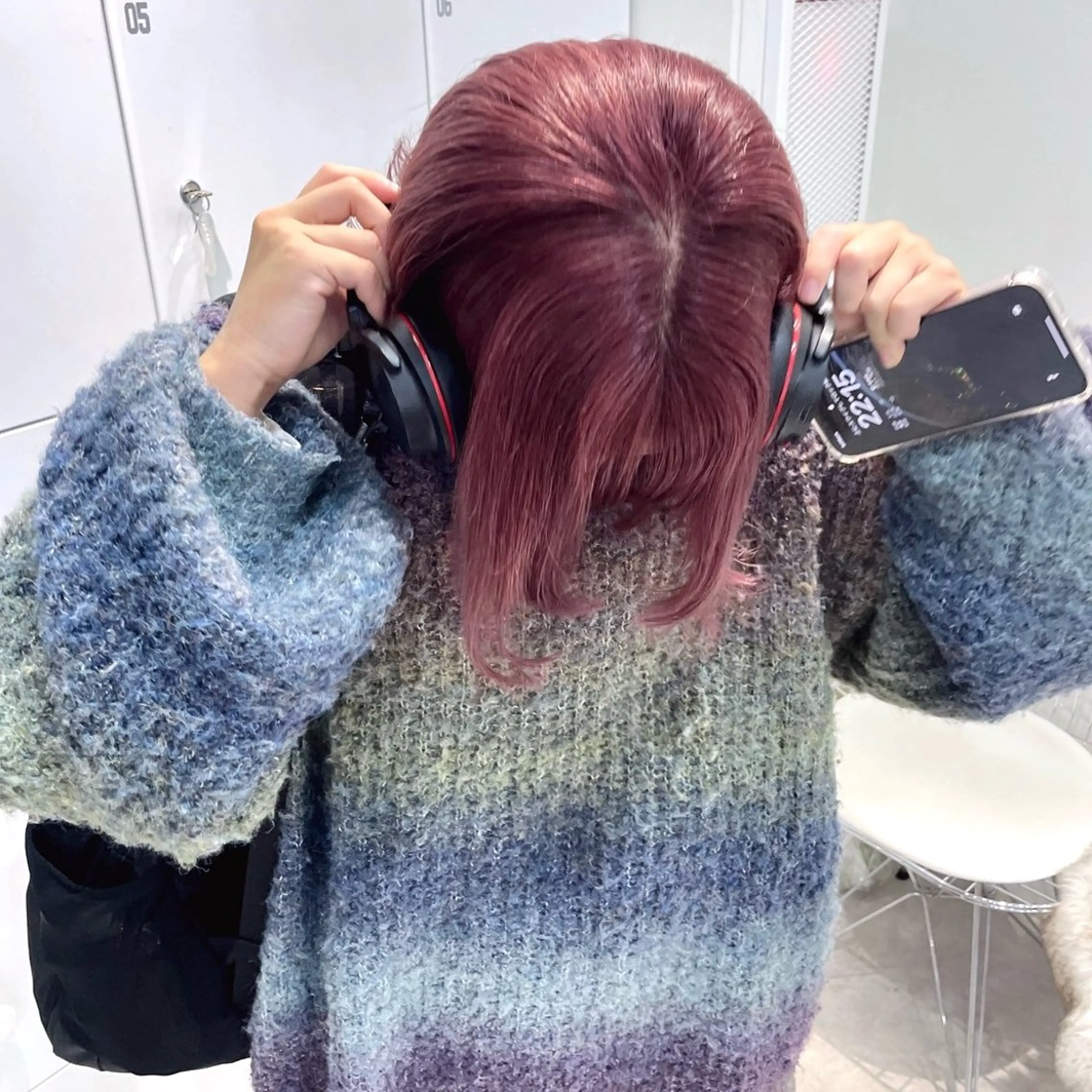 ミディアム カラー ベージュカラー ブロンド ボルドーカラー ブラウンカラー ピンクカラー 表参道/ハイライト バレイヤージュのヘアスタイル