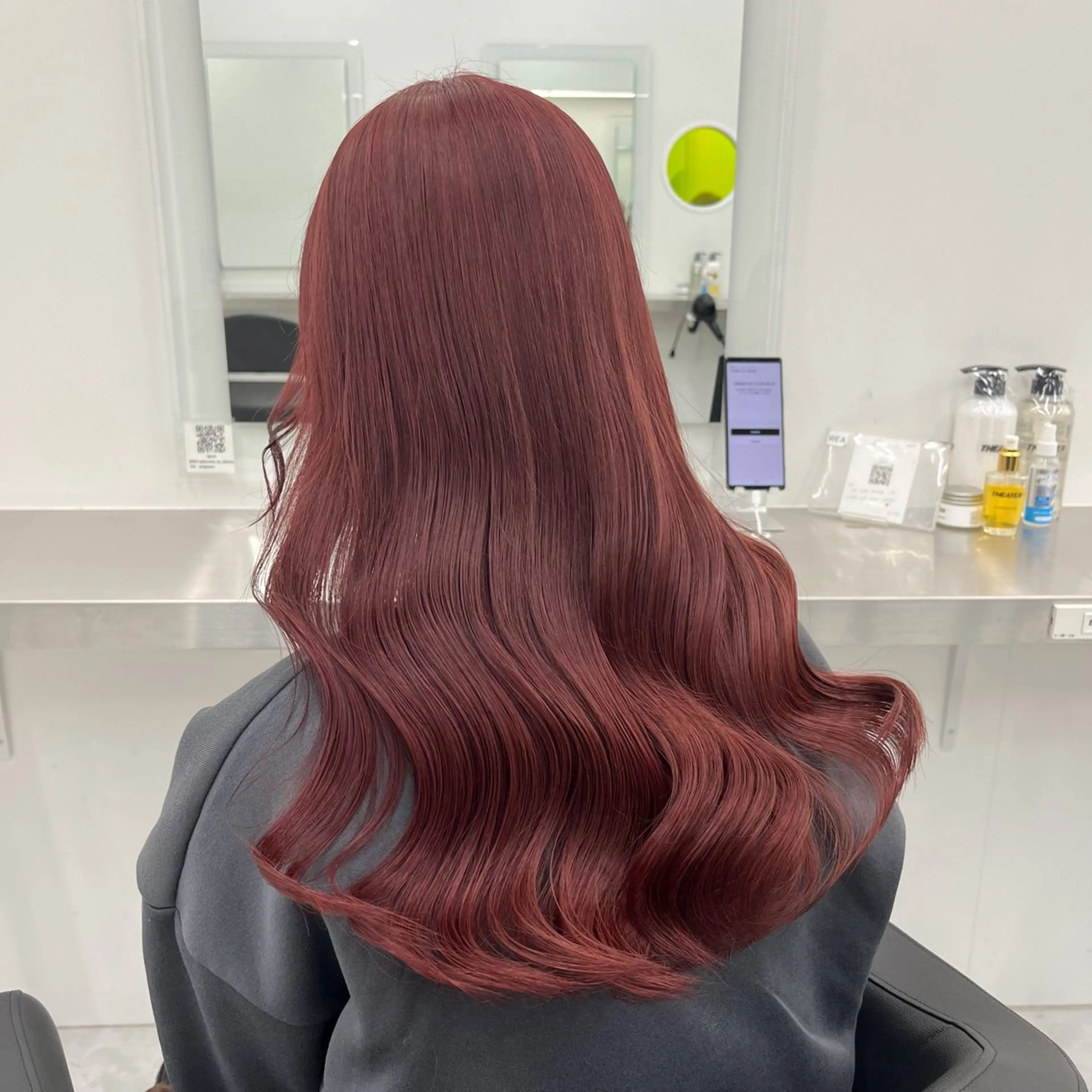 ロング カット ヘアカラー トリートメント ヘアセット 💗韓国暖色ヘア NO.1💗🪽のヘアスタイル