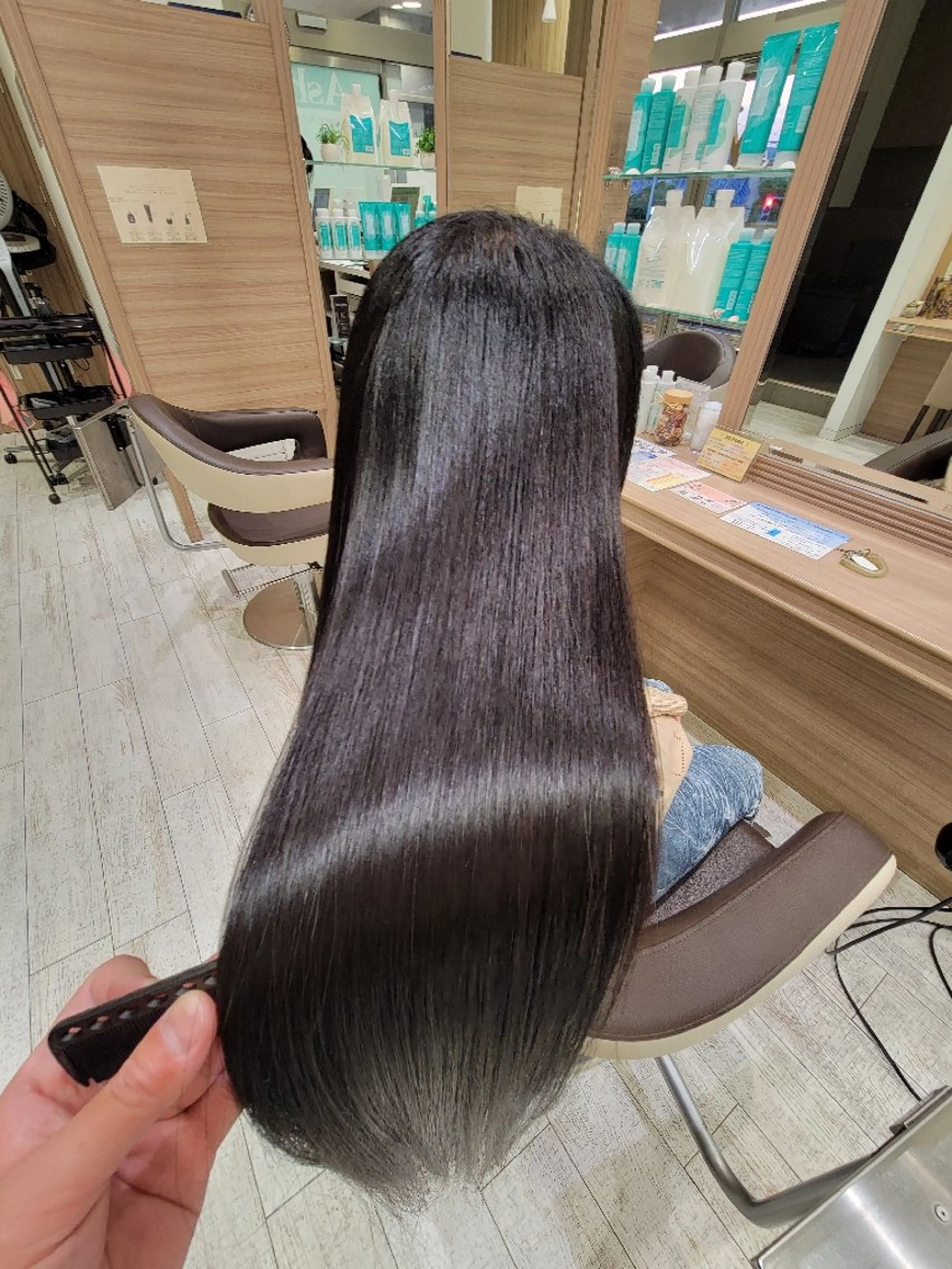 ロング 縮毛矯正 トリートメント 宮本 秀人のヘアスタイル