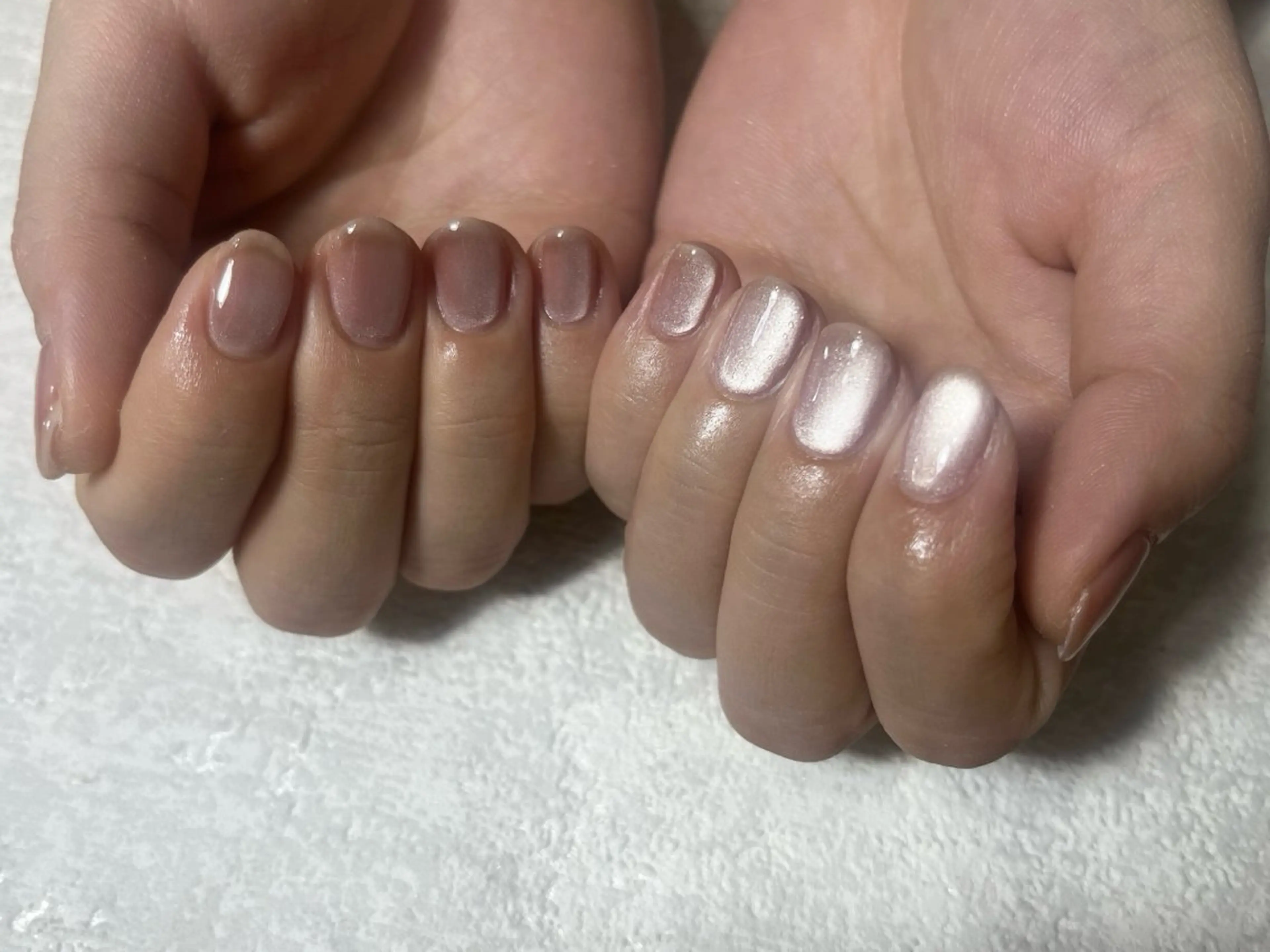 ネイル オーロラネイル フットネイル フレンチネイル ジェルネイル 韓国ネイル kikinail 溝の口のネイルデザイン