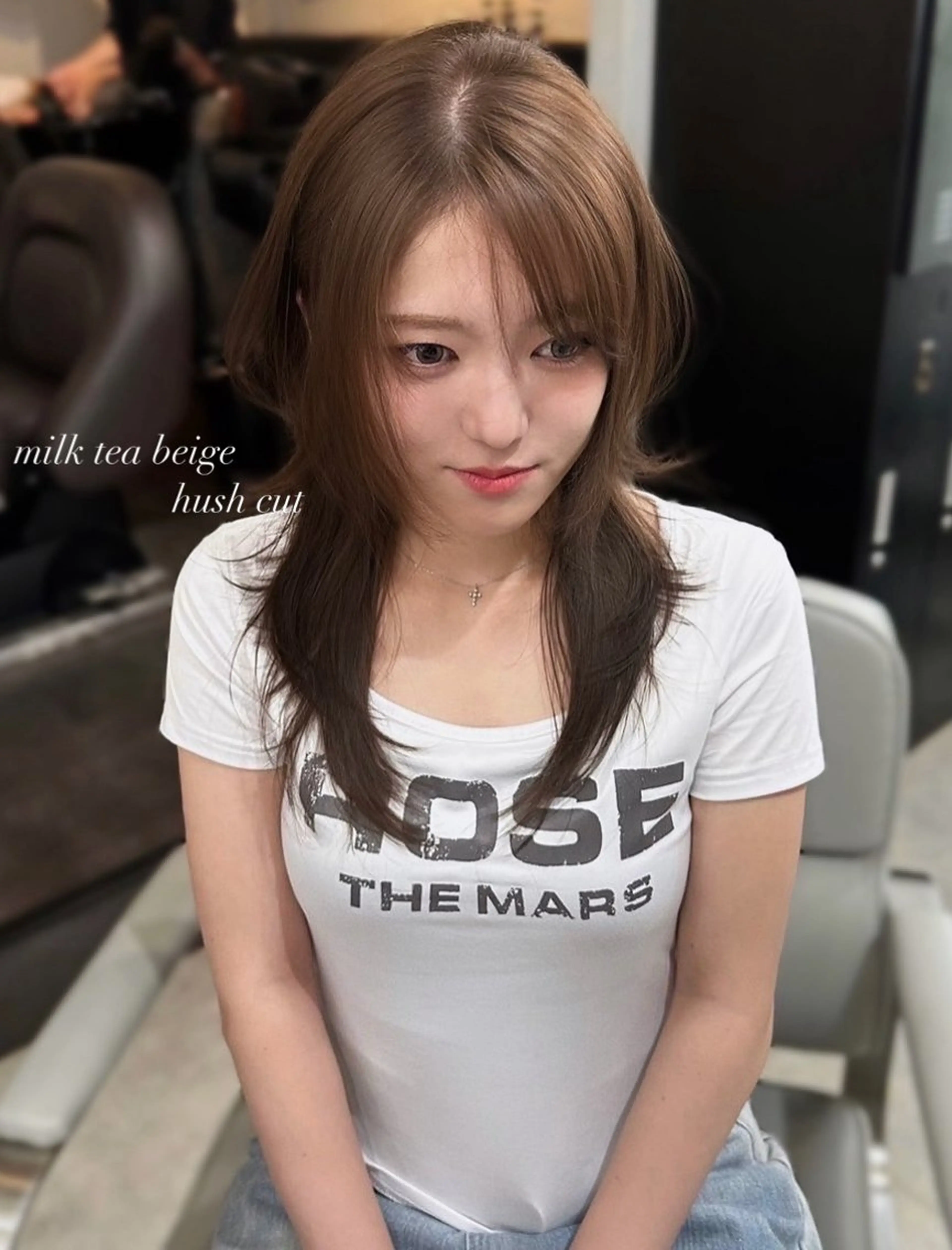 セミロング カラー ヘアアレンジ カット ヘアカラー トリートメント ヘアセット 🫧🇰🇷韓国ヘア レイヤー🐺Yutaのヘアスタイル