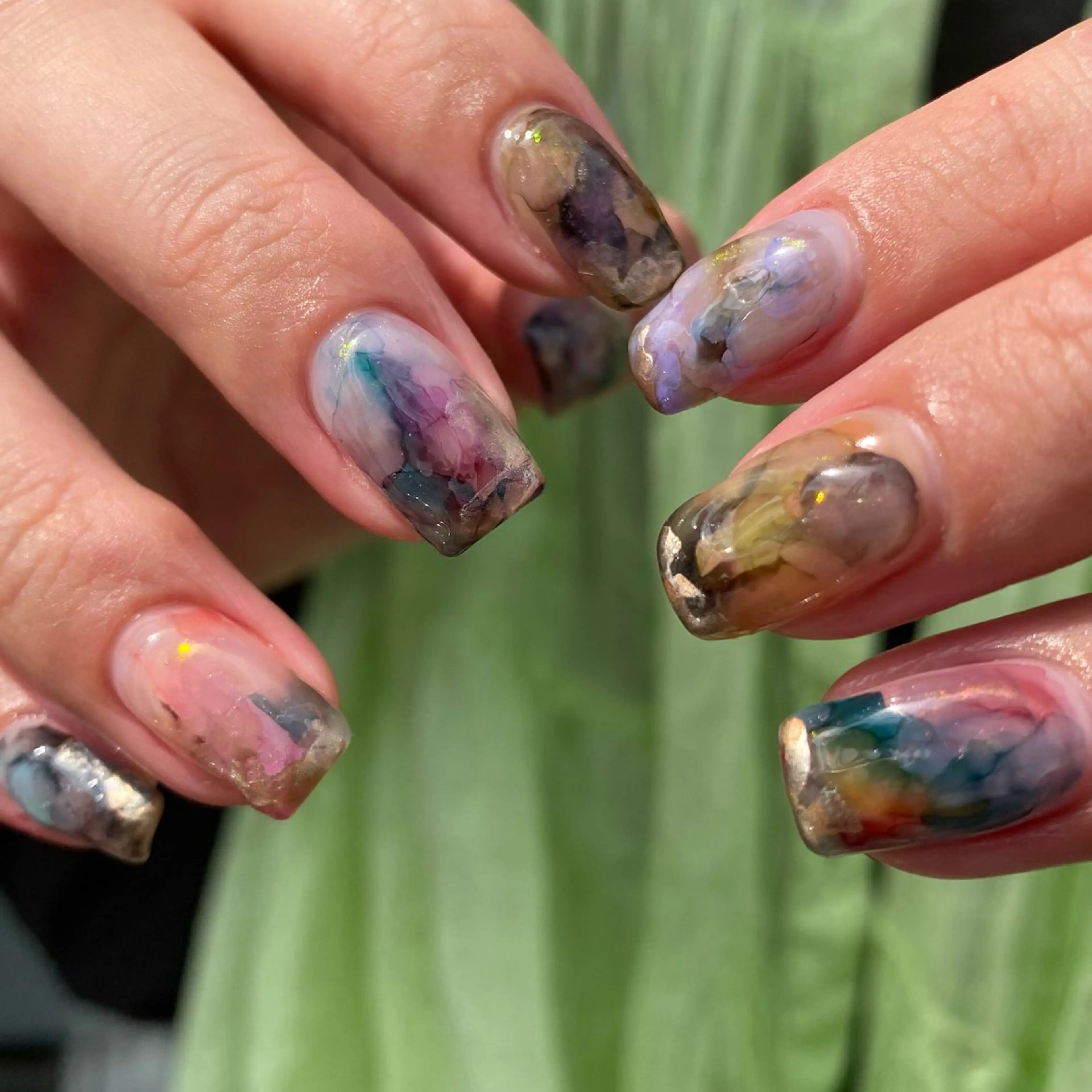 ネイル ジェルネイル マグネットネイル ニュアンスネイル ワンカラーネイル パラジェル ハンドネイル 草加ニュアンスネイル 🌚hersのネイルデザイン