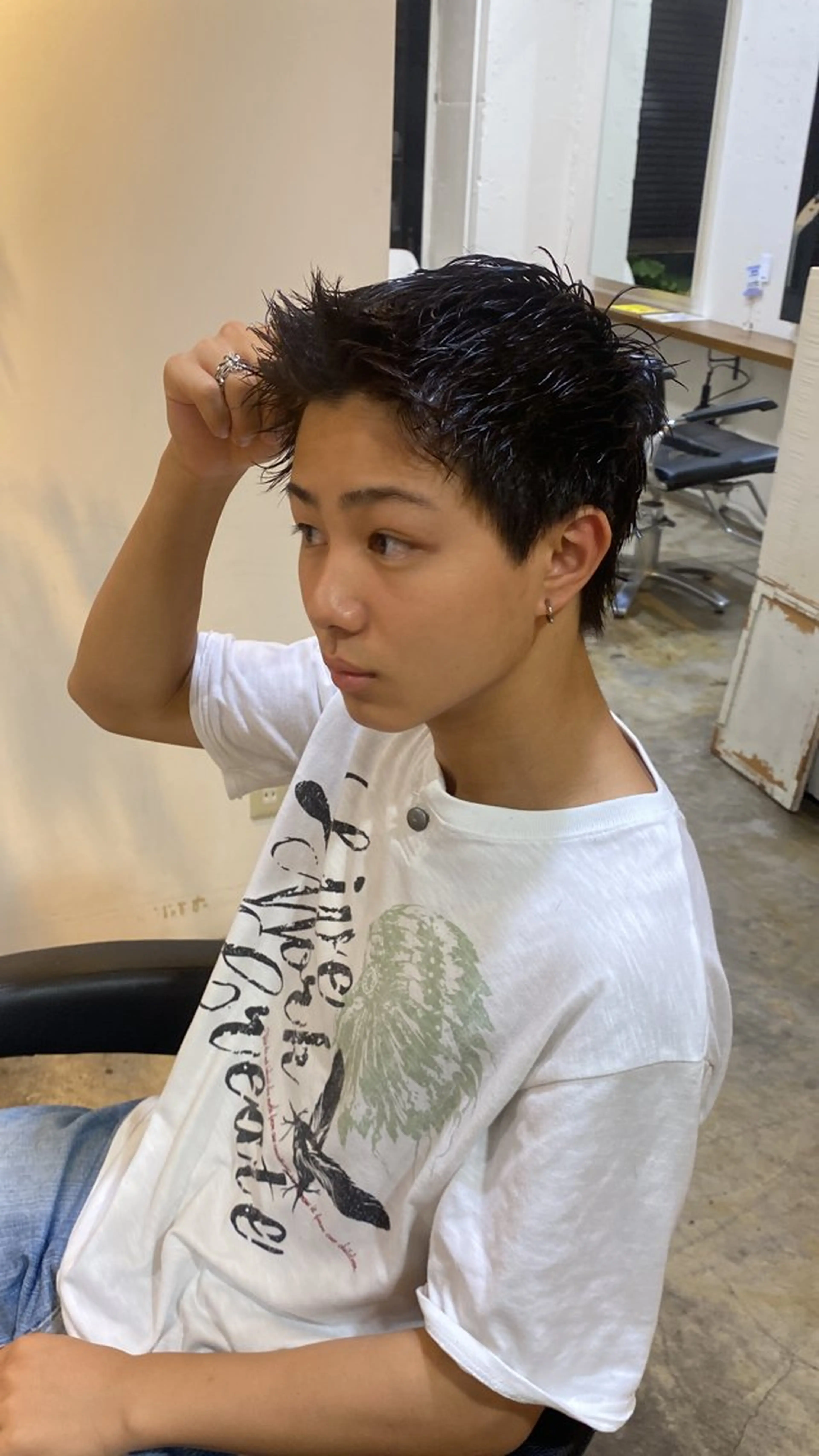 ショート メンズ スパイキーショート ショートヘア カット トリートメント レイヤーボブ/ 艶カラー/サナ🌼のヘアスタイル