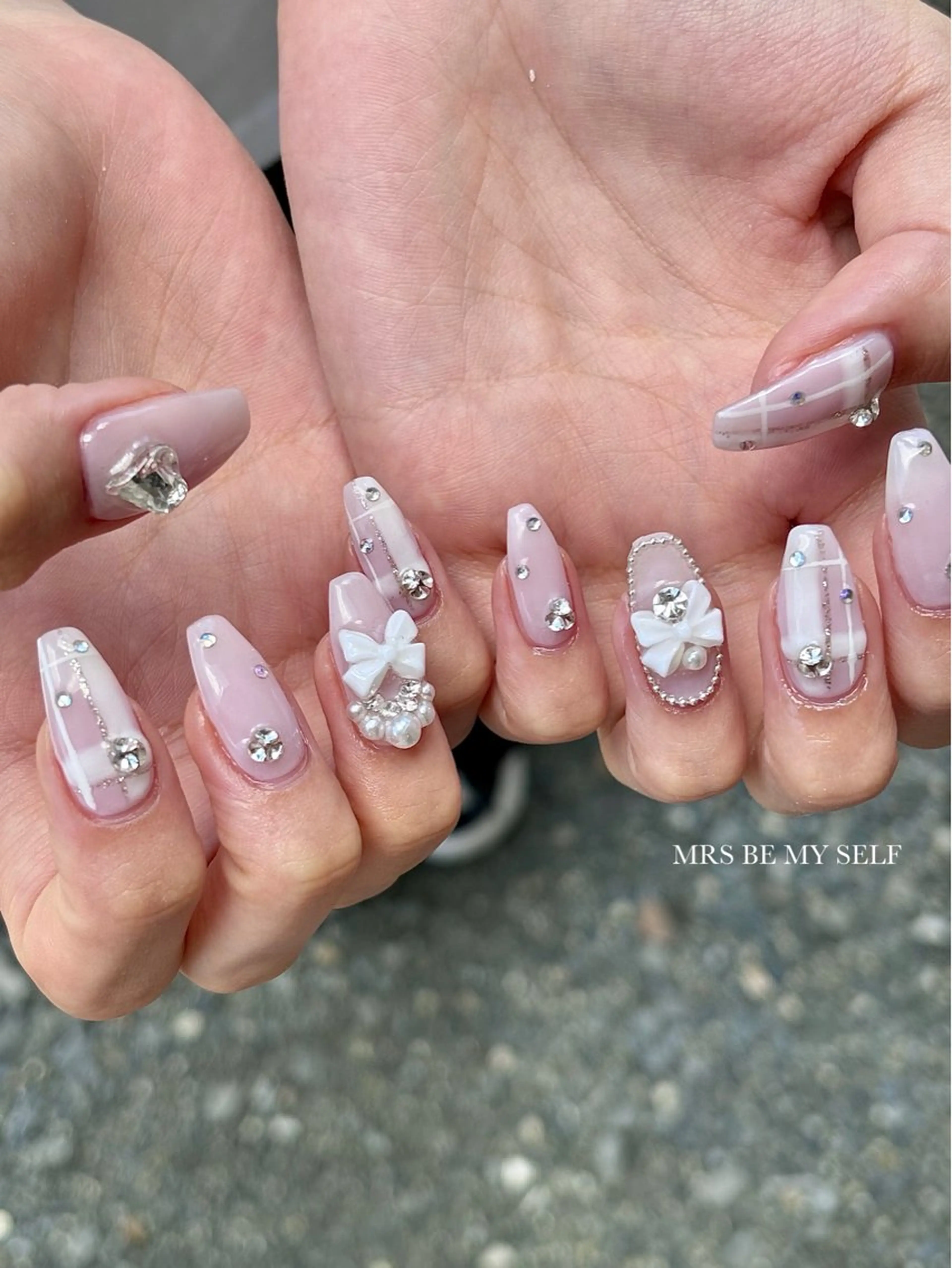 ネイル ピンク ワンホンネイル ハンドネイル MRS/ miyu🎀のネイルデザイン