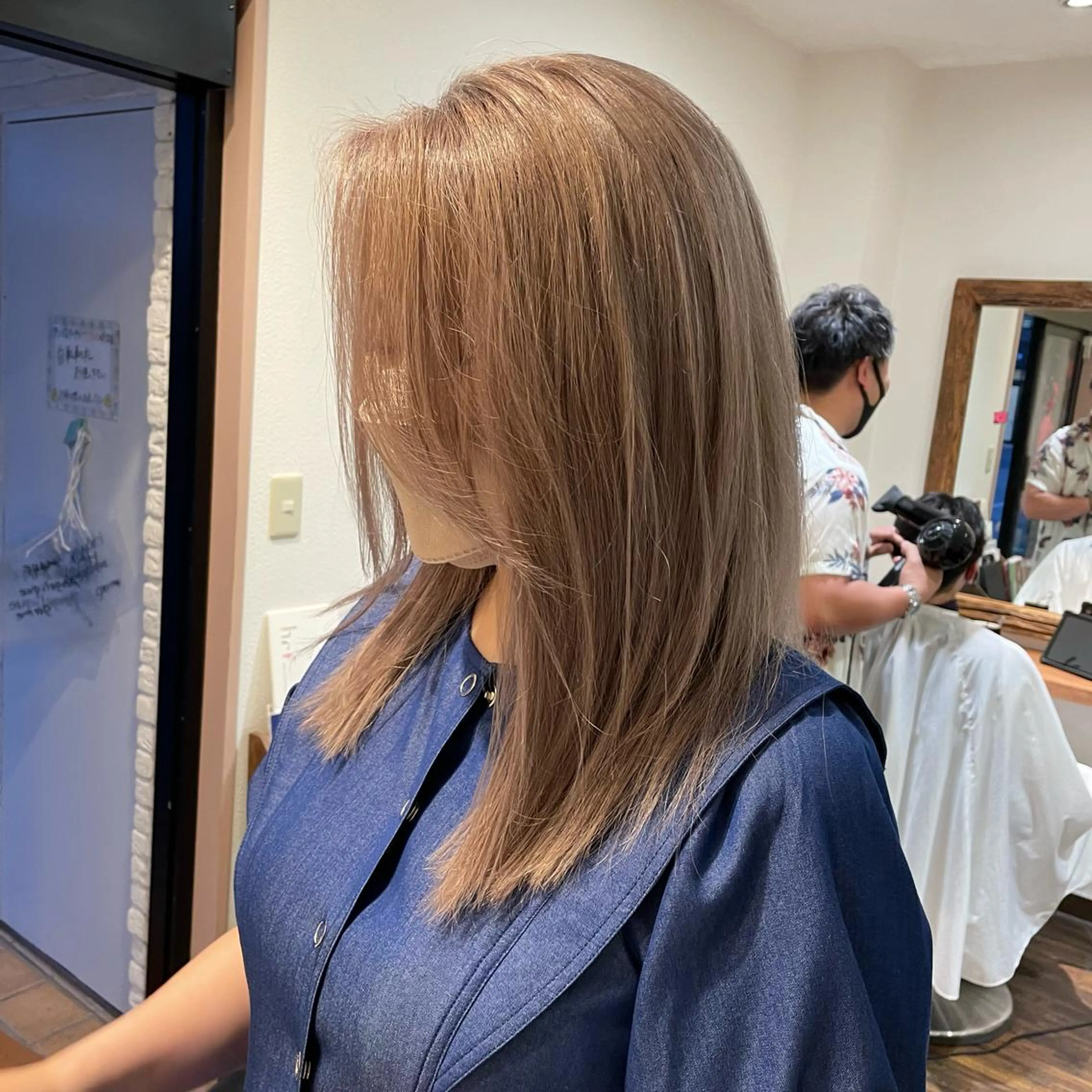 セミロング カラー ブロンド カット ヘアカラー Wataru 髪質改善カラー💎のヘアスタイル