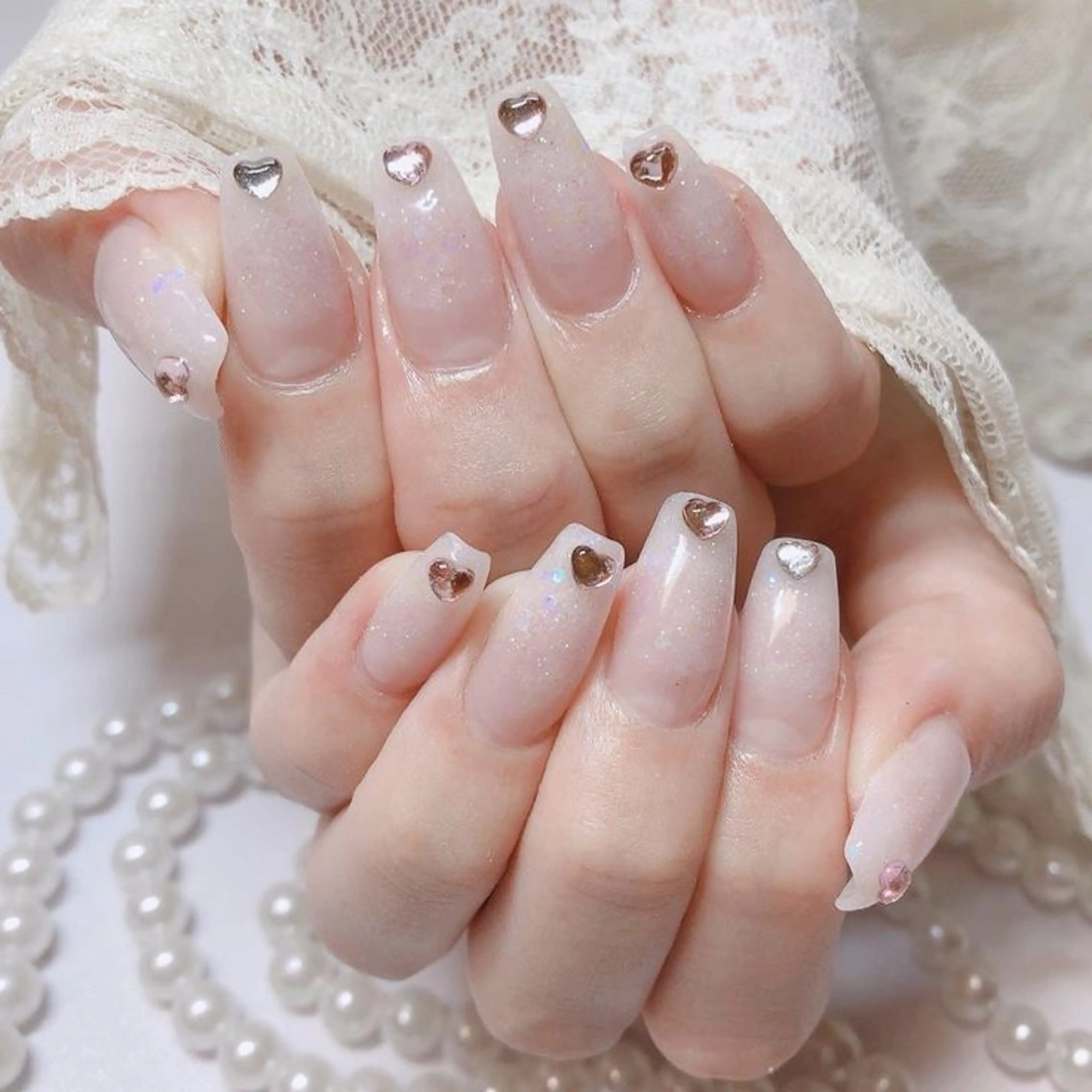 ネイル マグネットネイル ミラーネイル 冬ネイル Lee Nailsのネイルデザイン