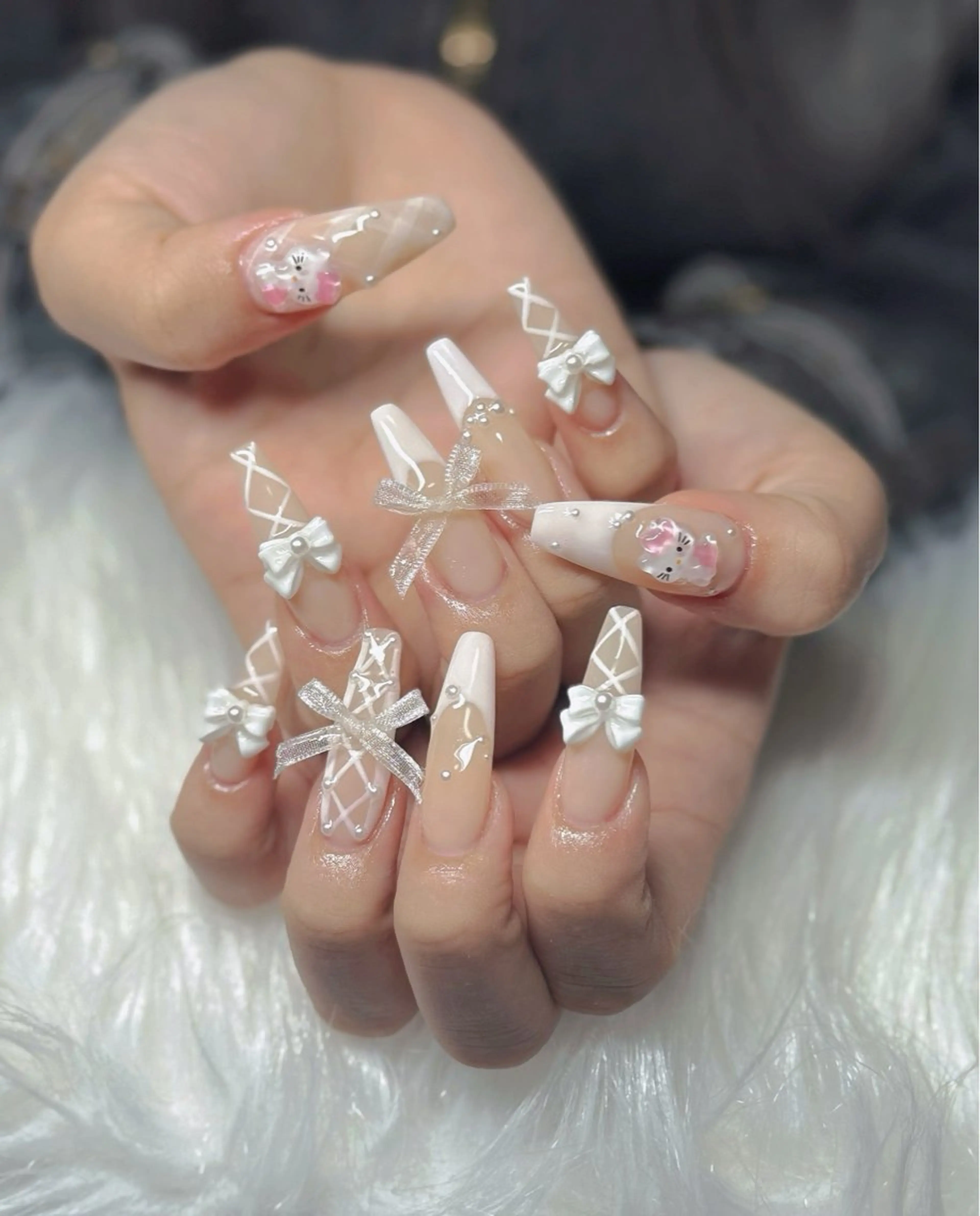 ネイル 長さ出し スカルプネイル ネイルチップ ハンドネイル Pio Mielのネイルデザイン