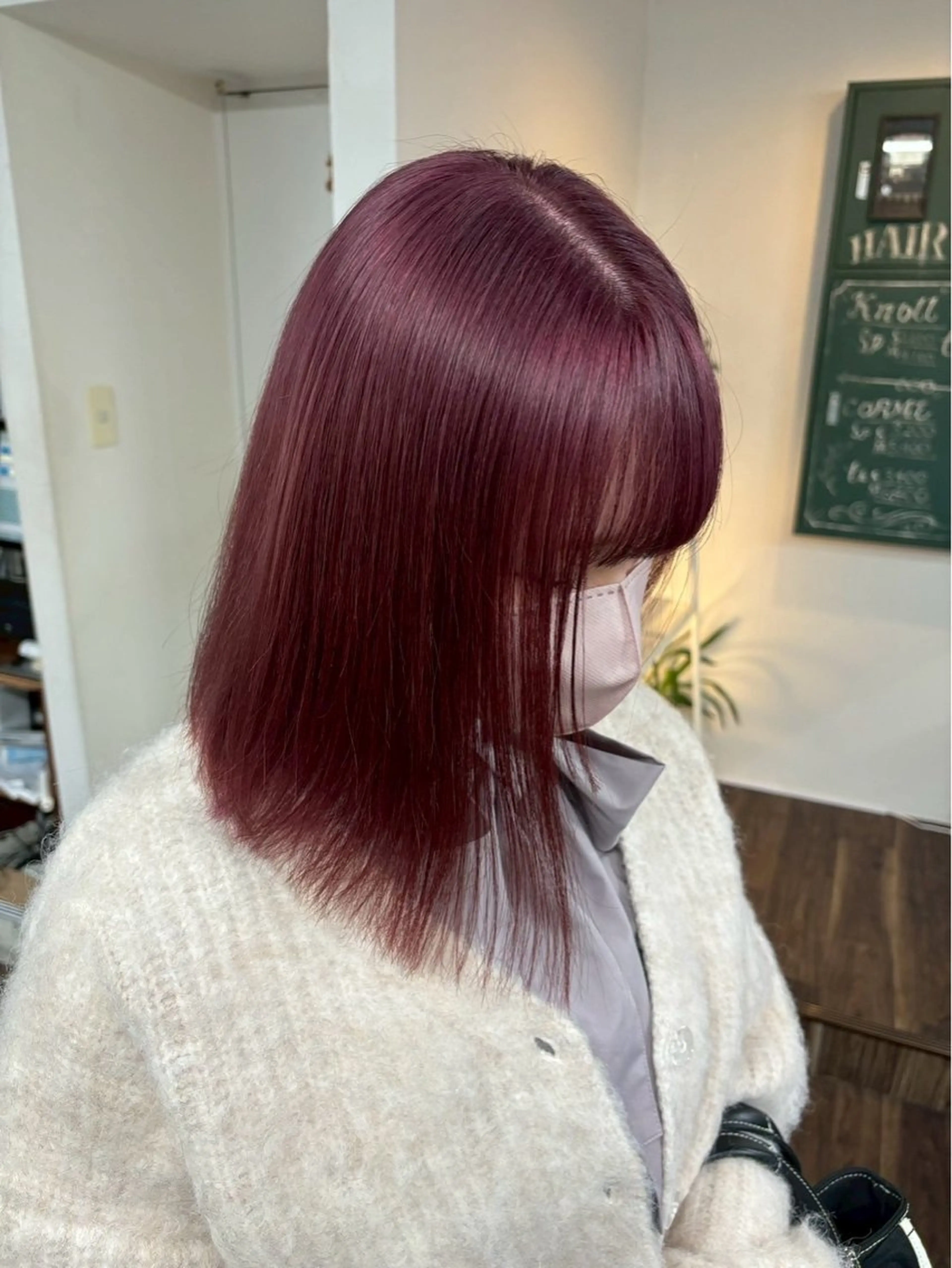 セミロング カラー 深野 ちさとのヘアスタイル