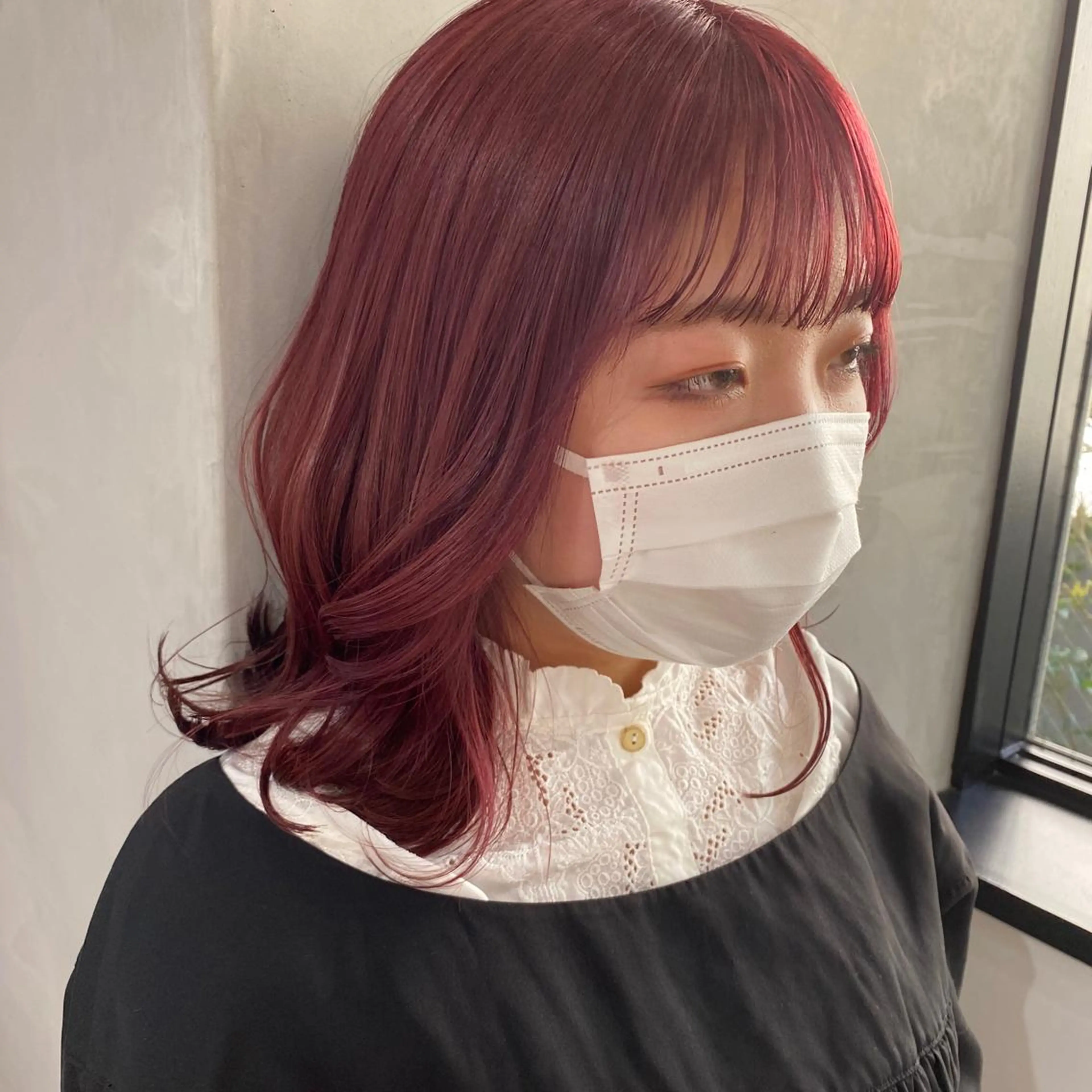 ミディアム カラー ヘアアレンジ 🧡梅田ハイトーン カラー🧡runaのヘアスタイル